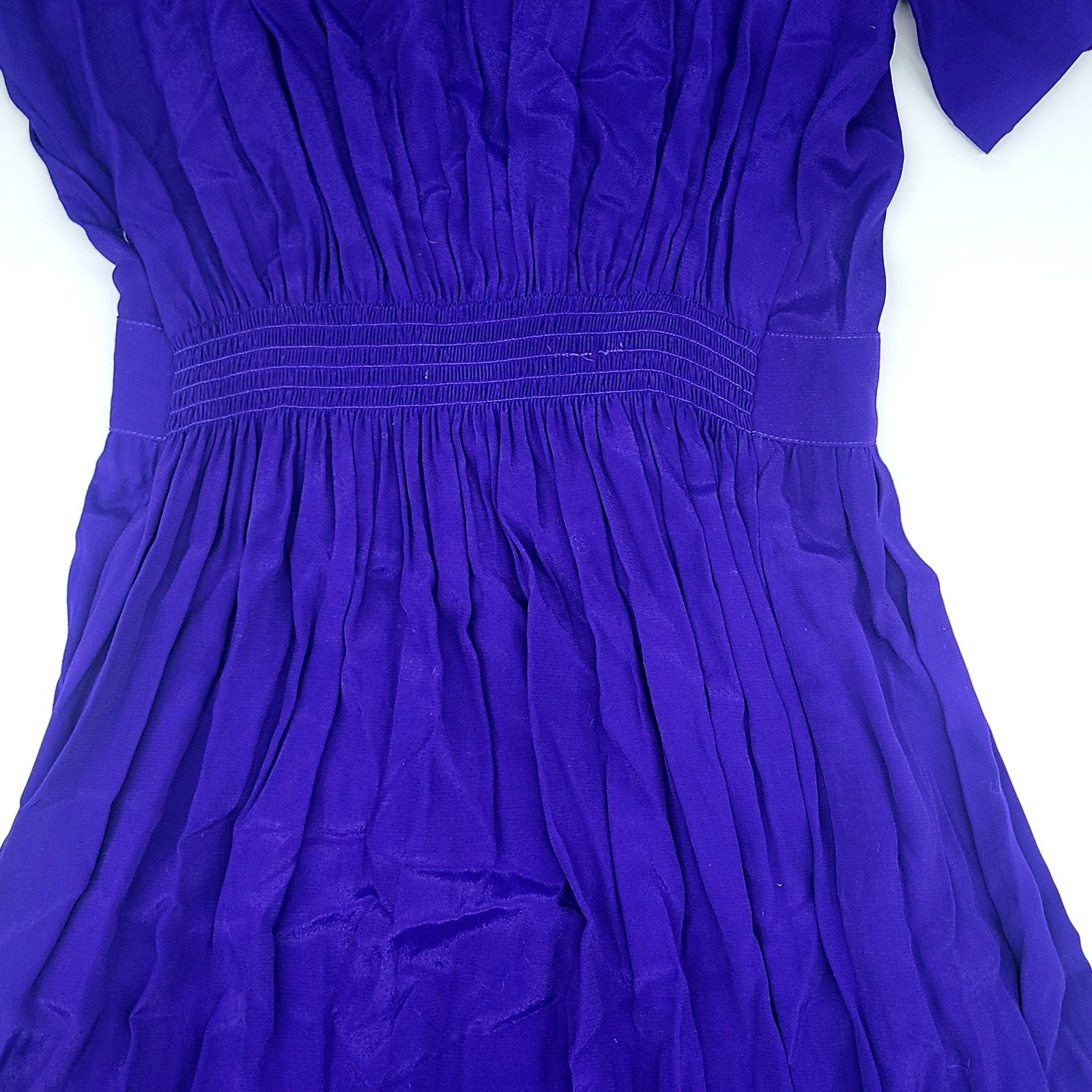 KSL Karin Stevens Purple Midi Dress 16W Lace Collar Pearl Buttons Cottagecore