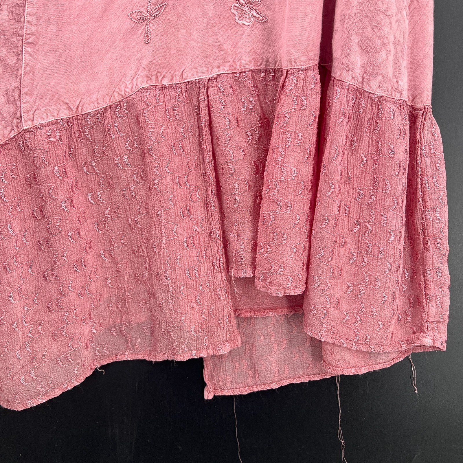 Encounter Pink Hippy boho fairycore festival Embroidered Dress Free Size M L