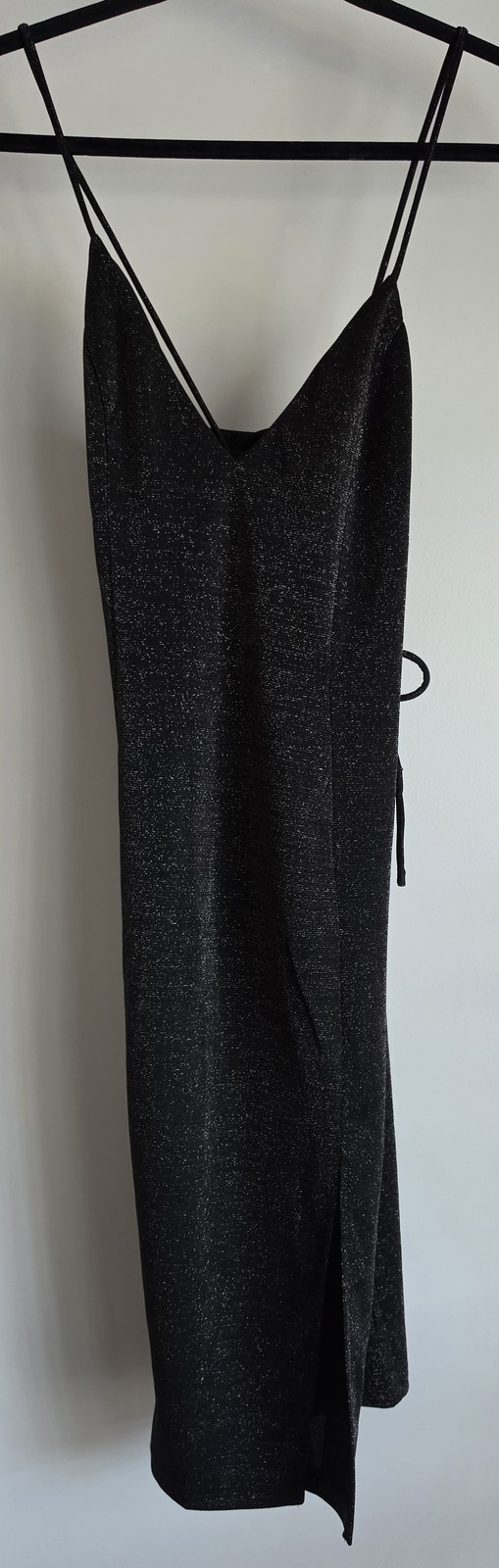NWT Forever 21 Sleeveless Midi Dress Women L Black Gold Bodycon Gown