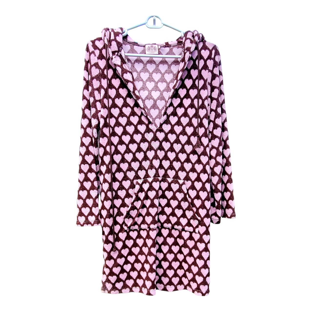 Medium Juicy Couture Heart Hoodie Terry Dress Beach Pool Cover Victoria’s Secret