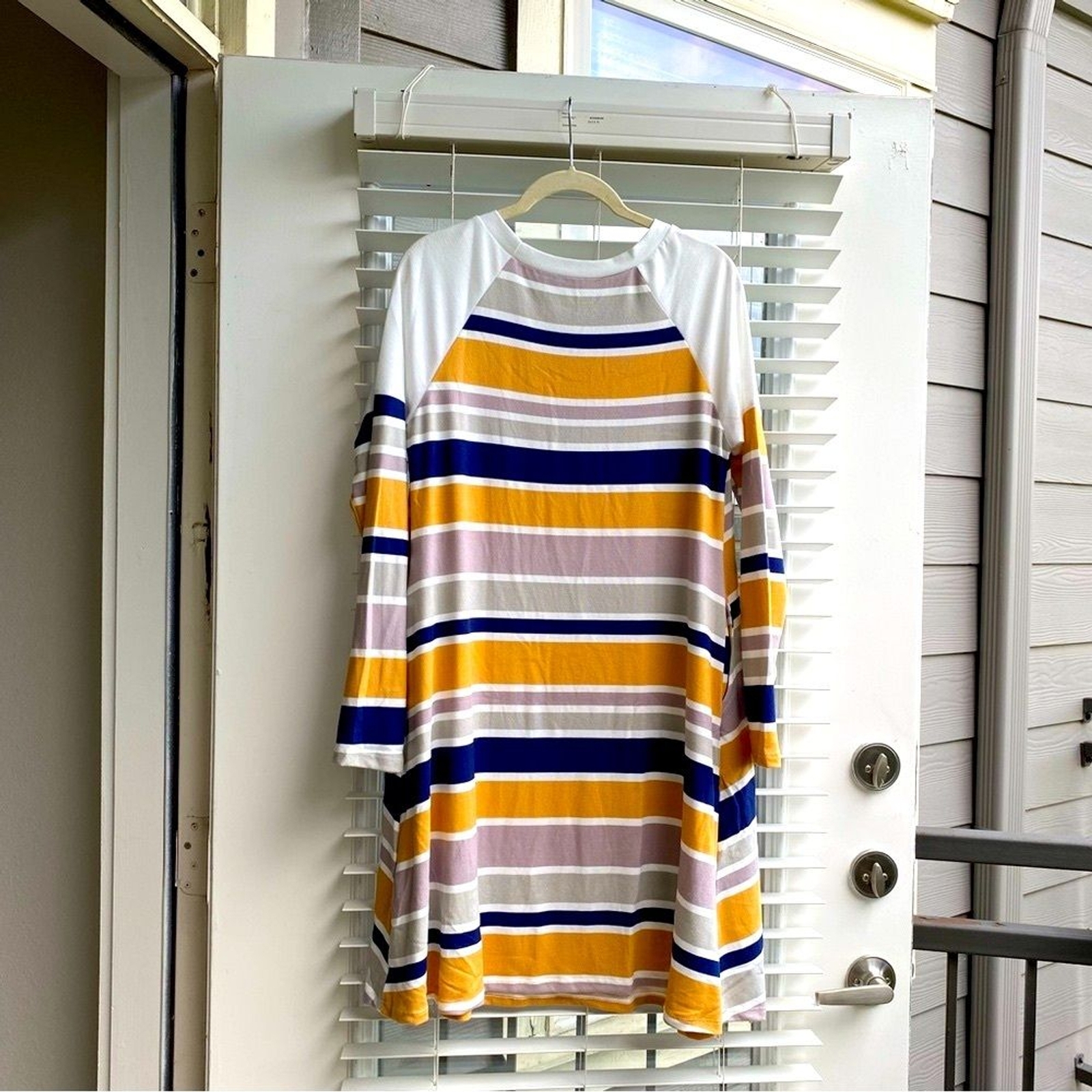 NEW Together Clothing Small Curve Neck Raglan Sleeve Pockets Flare Shift Dress