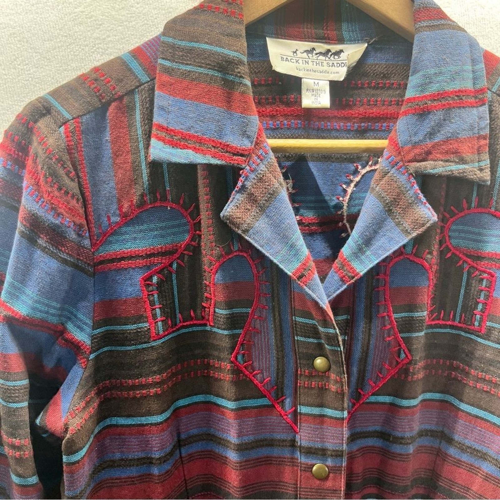 Back In the Saddle Western Aztec Long Coat Dress Womens M Beautiful 2745