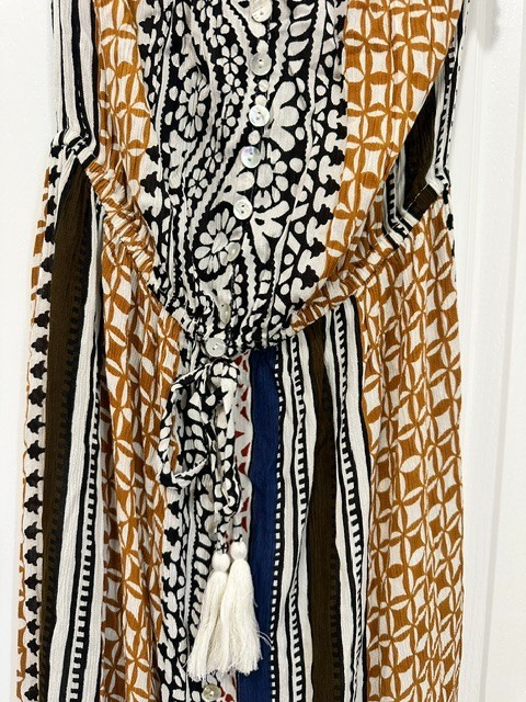 ELAN PATTERNED TUBE TOP DRESS SHEER | WOMEN | SIZE L