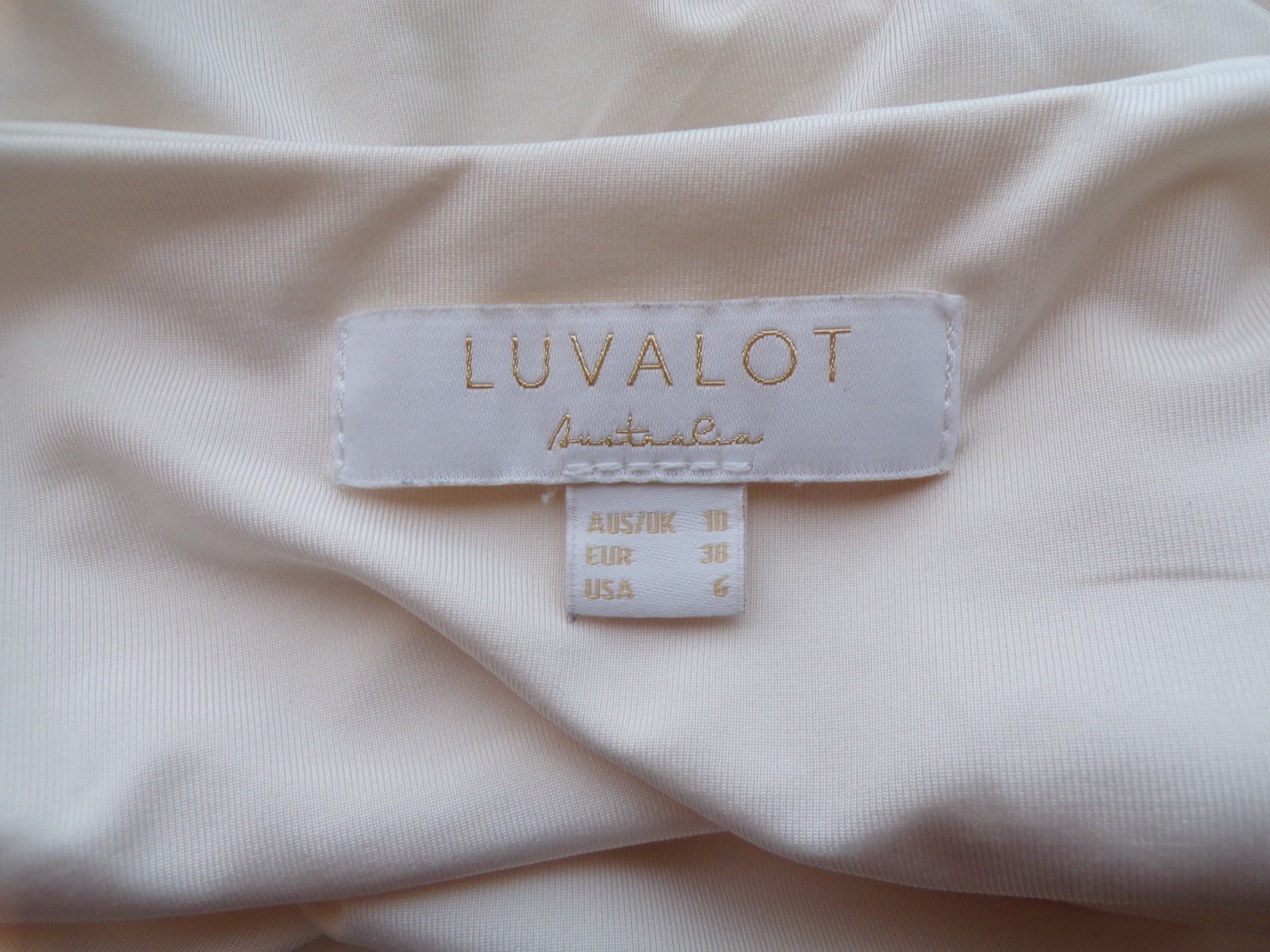 Luvalot Womens Ivory Halter Mini Dress Size 6 Cut Out Bodycon Jersey Stretch
