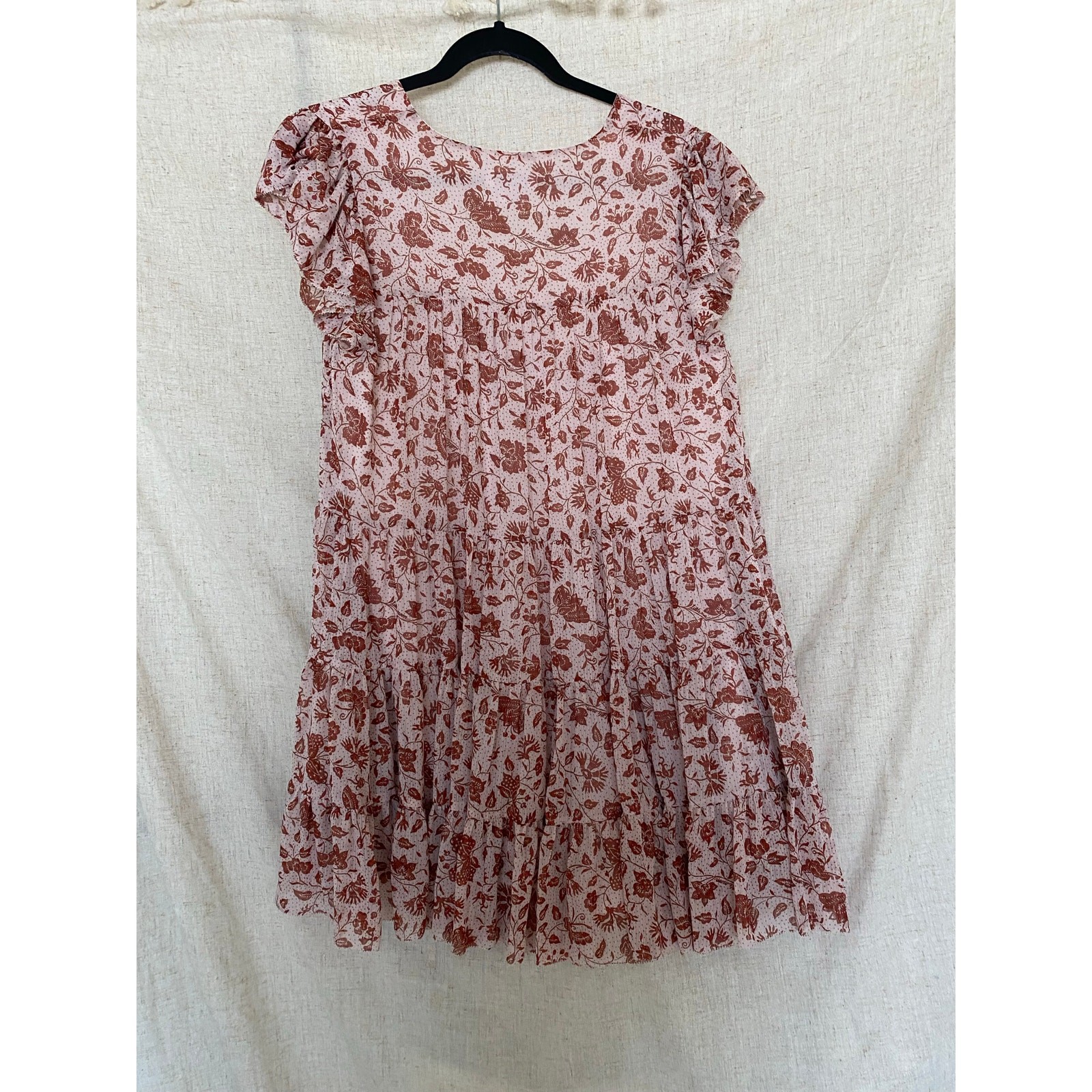 Aritzia Little Moon Pink Floral Rhea Mini Dress Size Medium