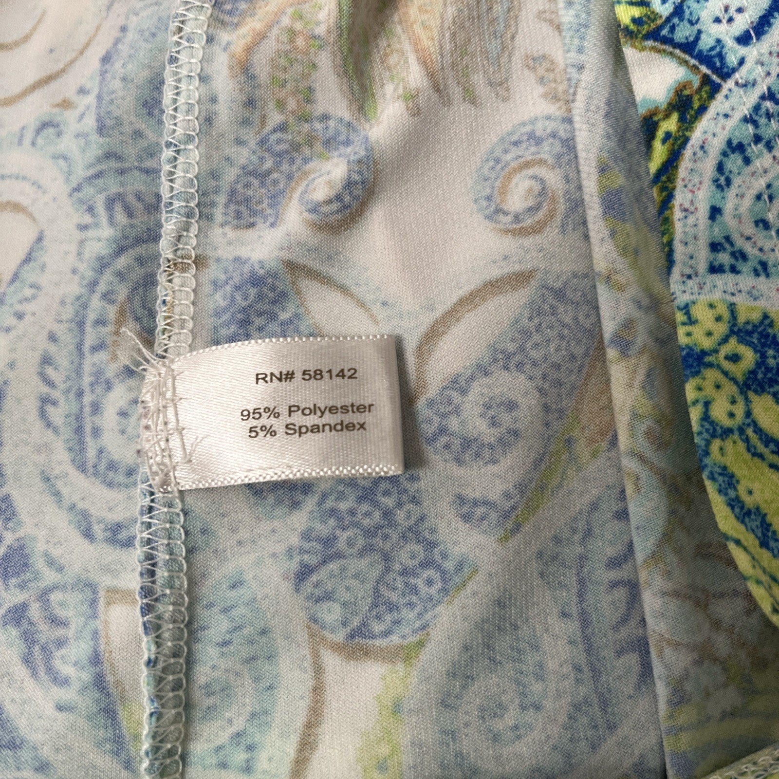Boston Proper Rainbow Paisley Split Tie Neck Bell Sleeve Dress 10