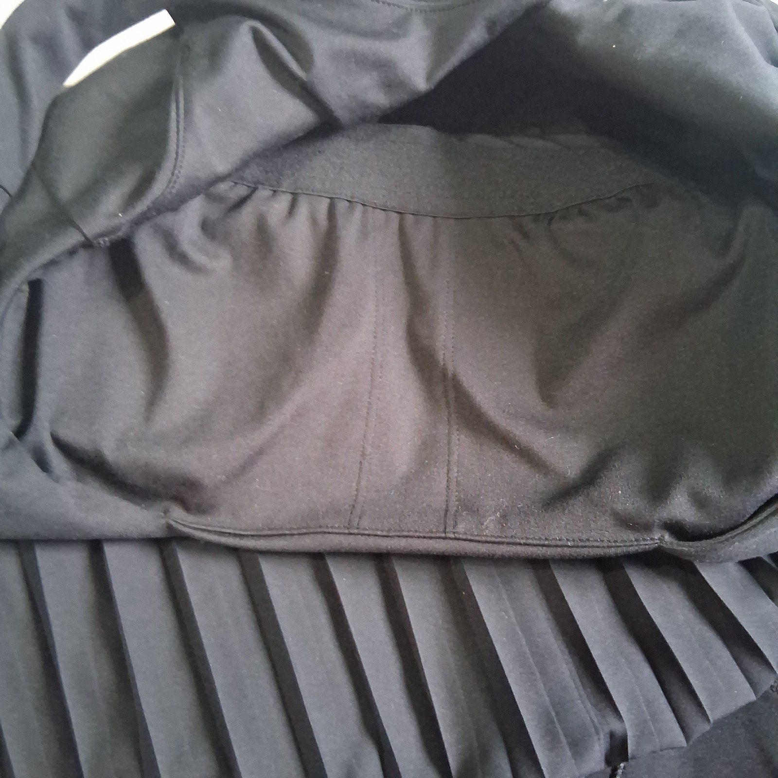 Pleated Active Dress black All In One Motion built in shorts and bra shelf small