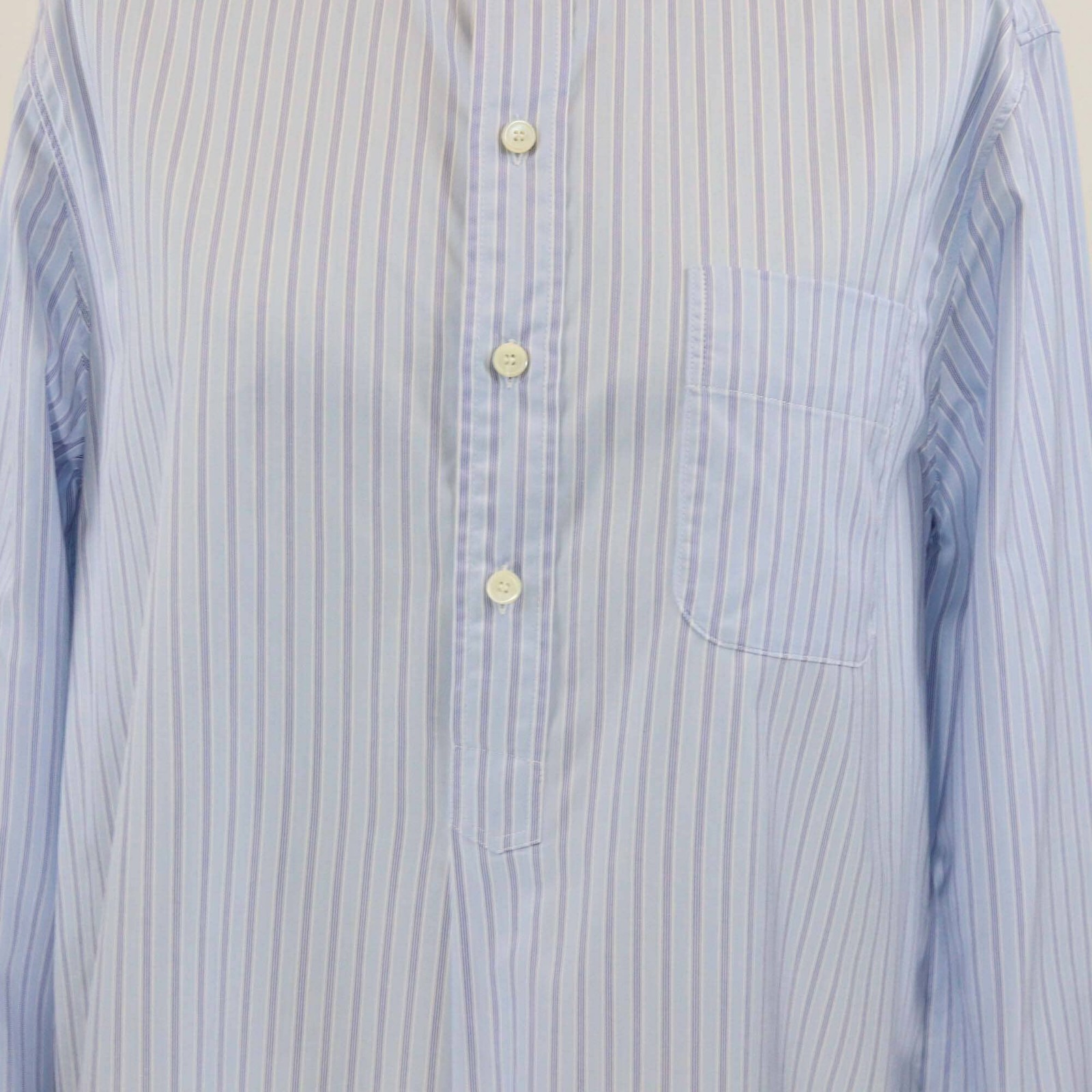 Loro Piana Blue Cotton Catlin Stripe Long Sleeve Tunic Dress