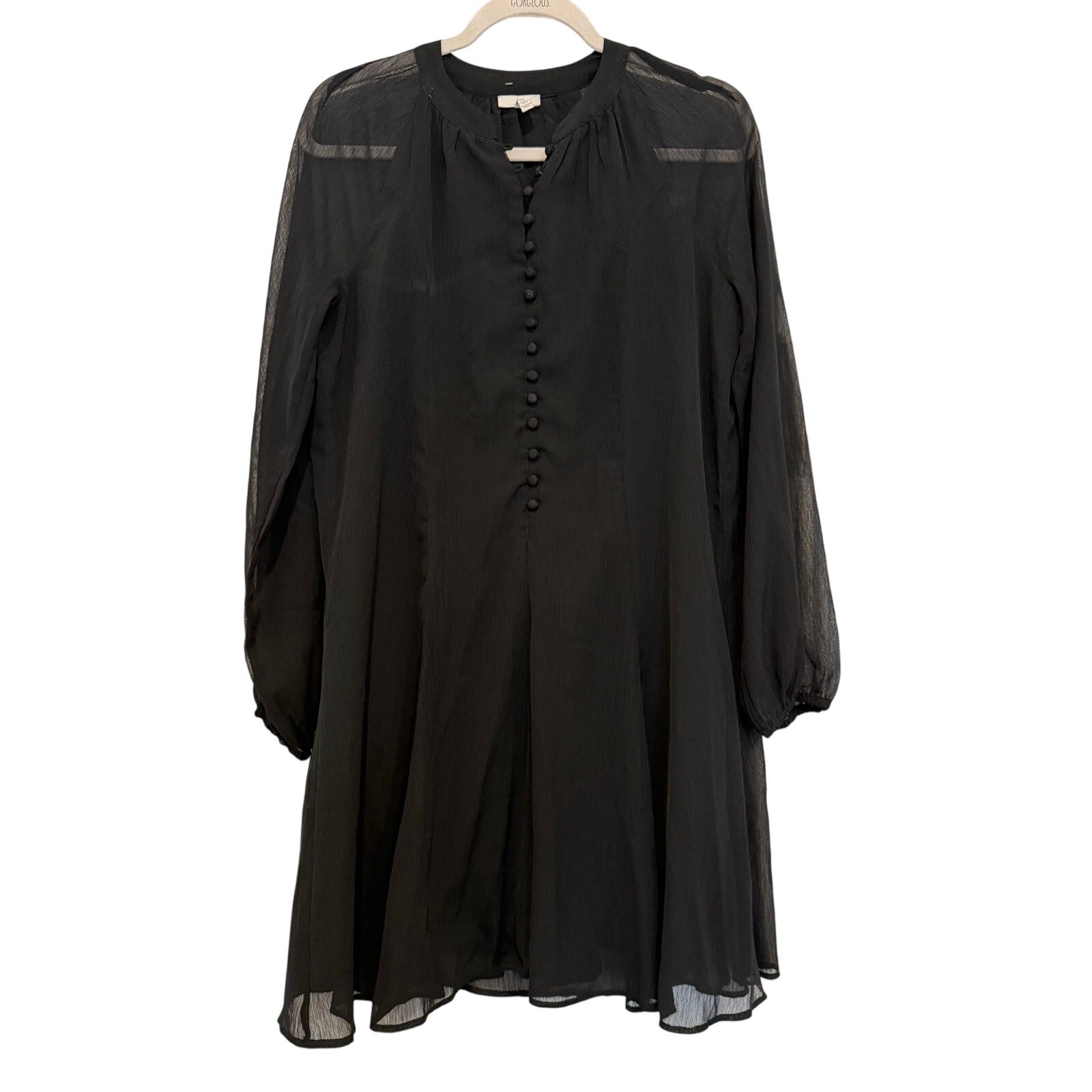 Joie Balloon Sleeve Caviar Dress