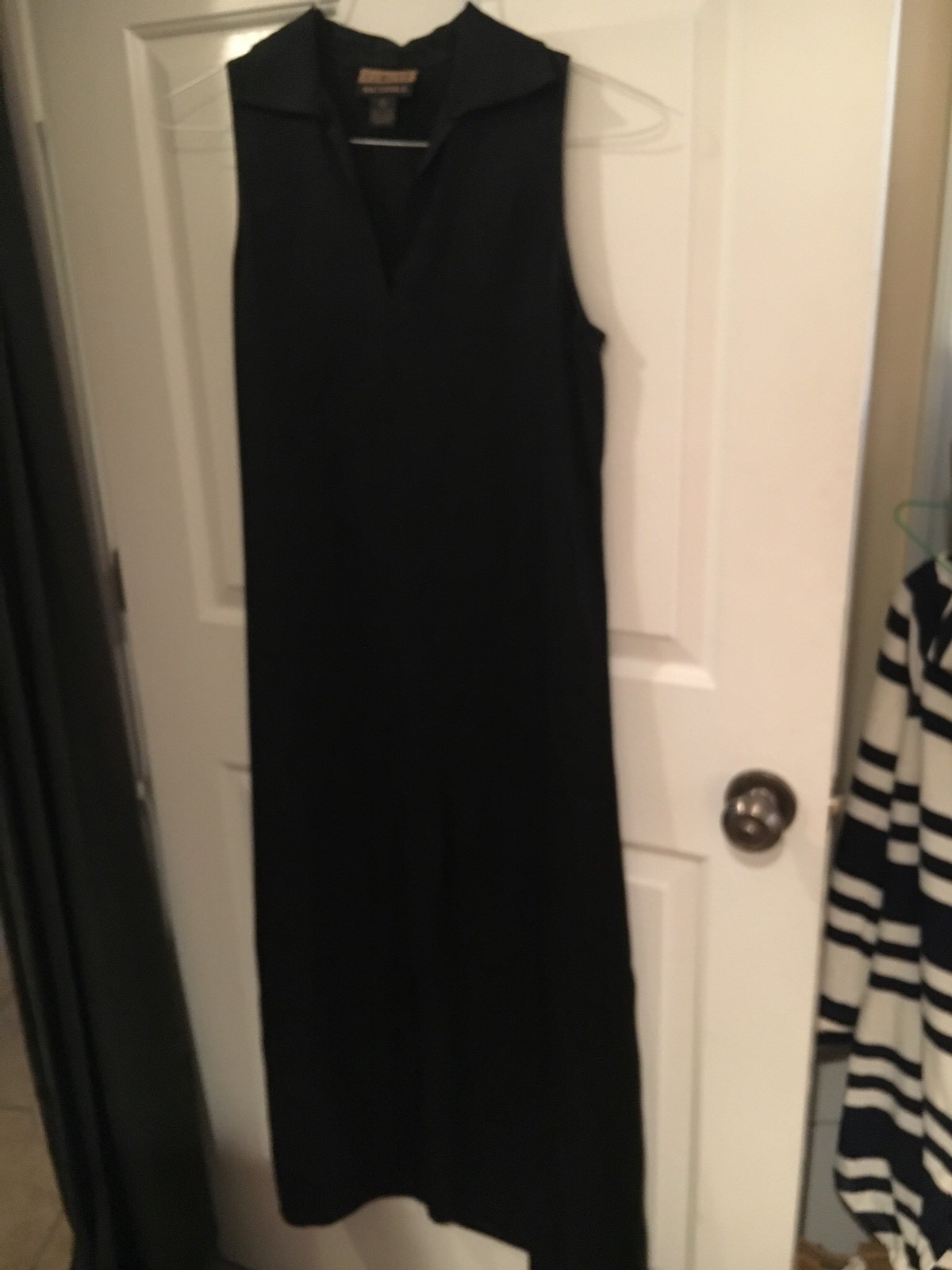 Ladies Finity Naturals 100% Silk Long Black Dress Size 4