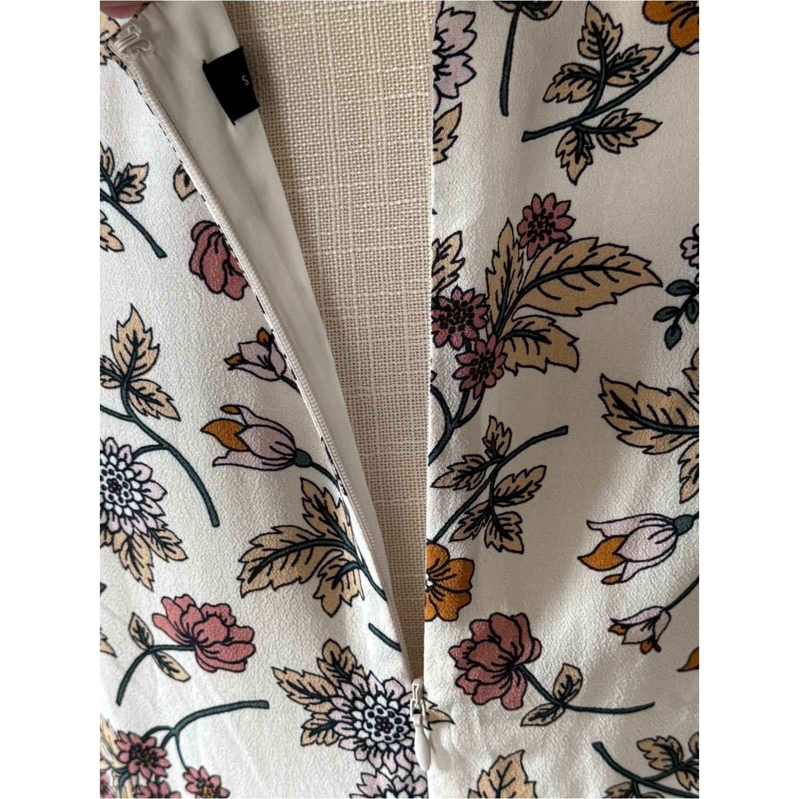 Sanctuary Autumn Symphony Ruffled floral Boho mini Dress white Size S NWT