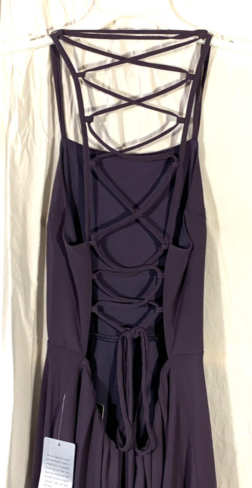 NWT Lulus Good Deeds Lace Up Dress Dusty Purple XL Fairy Coquette Bachelorette
