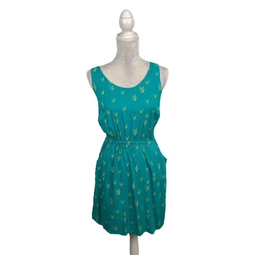 Mossimo Chevron Arrow Print Sundress Cut Out Back Elastic Waist Sleeveless S