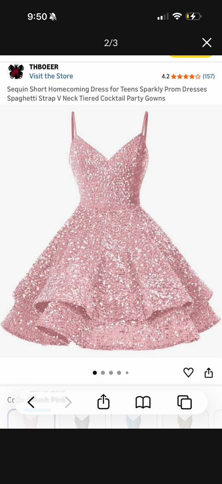 Pink Sequence, Homecoming Dress