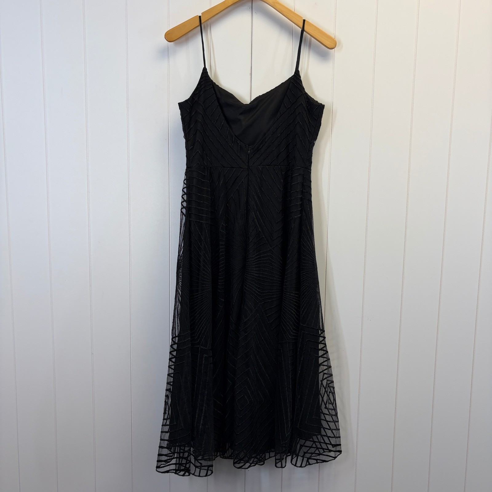 Clothes Art Deco Geometric Mesh Cocktail Dress Women Size M Classic Retro Formal