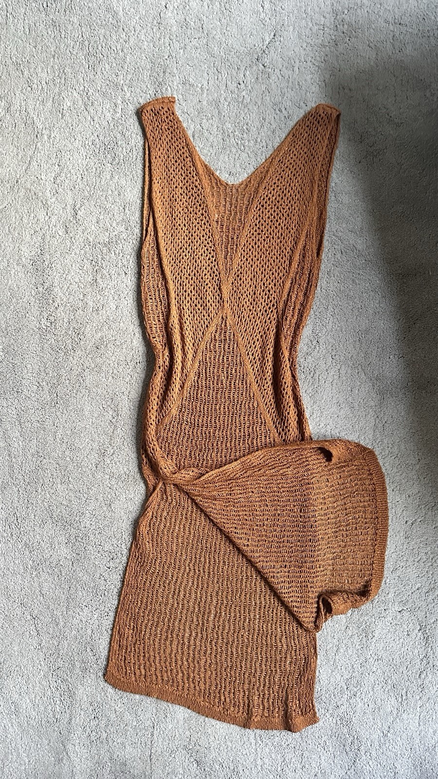 Pull & Bear crochet backless knit maxi beach dress cover up