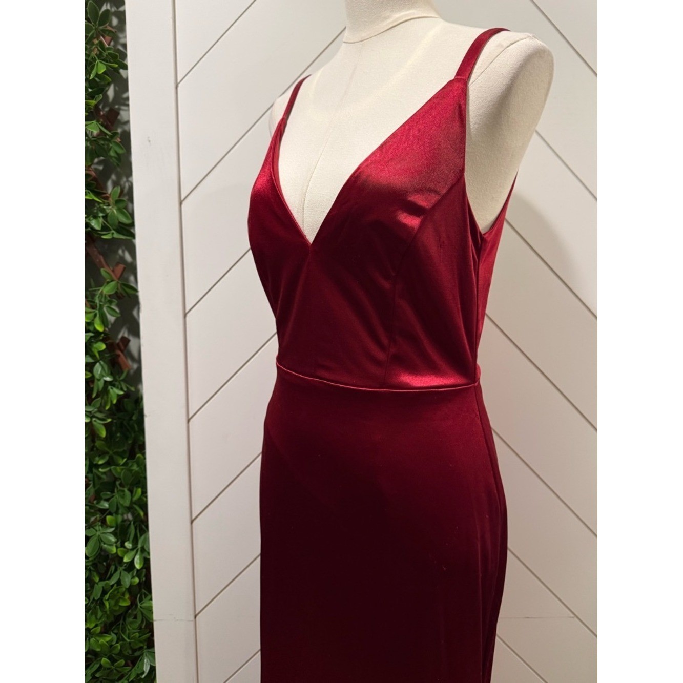 Melora Deep Red Satin Dress