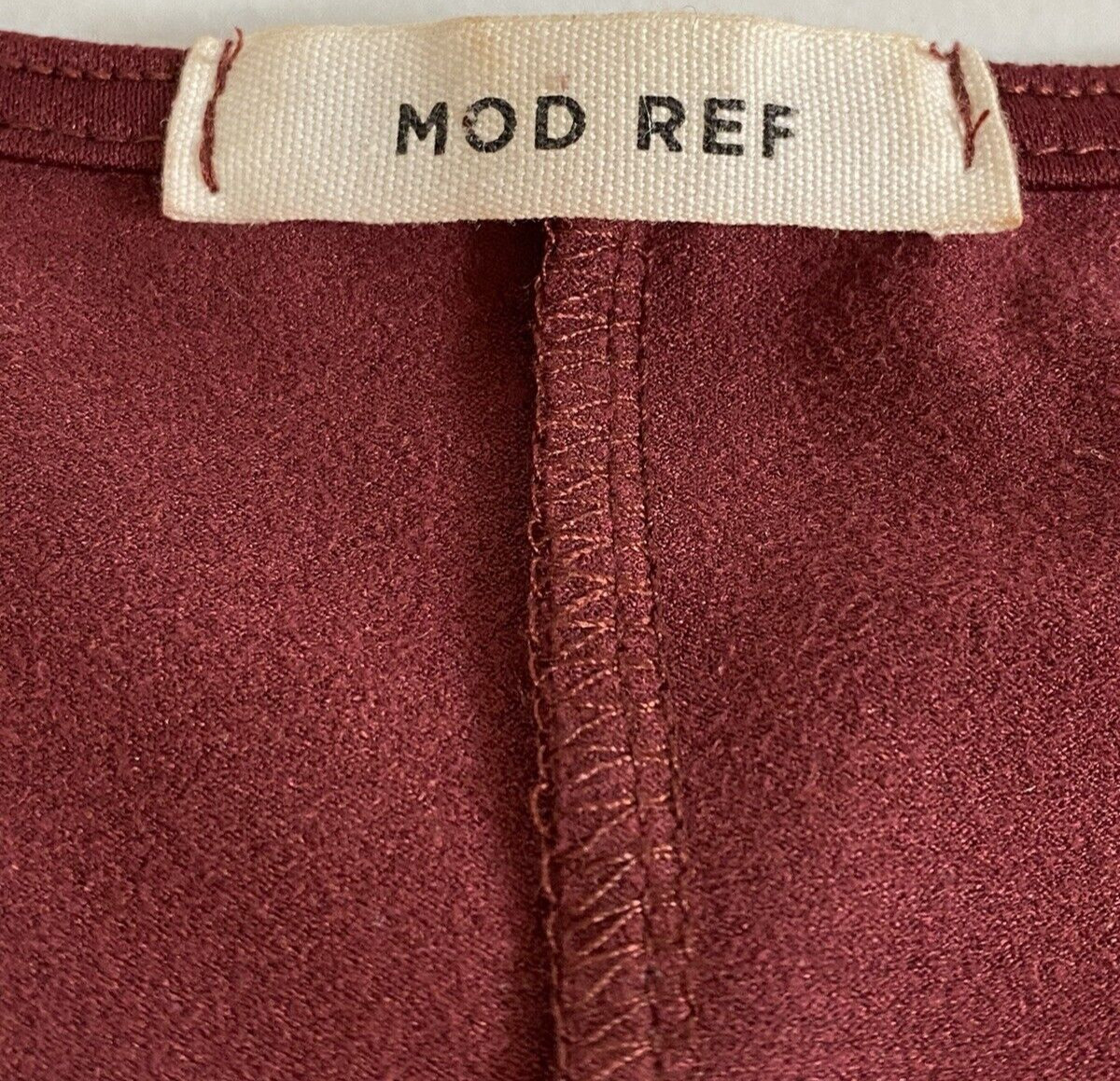 Mod Ref Dress Large Womens Burgundy Red Shift Sexy Sleeveless VNeck Criss Cross