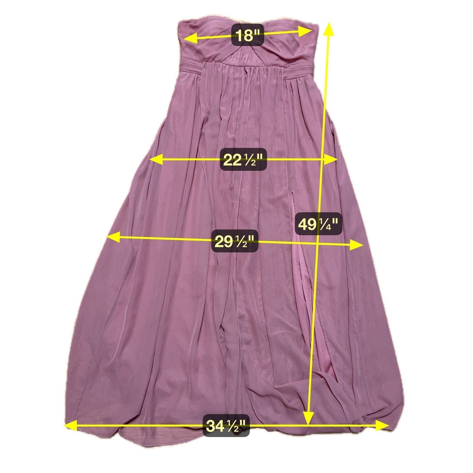 Birdy Grey Pink Chiffon Maxi Dress Bridesmaid Formal Gown XL