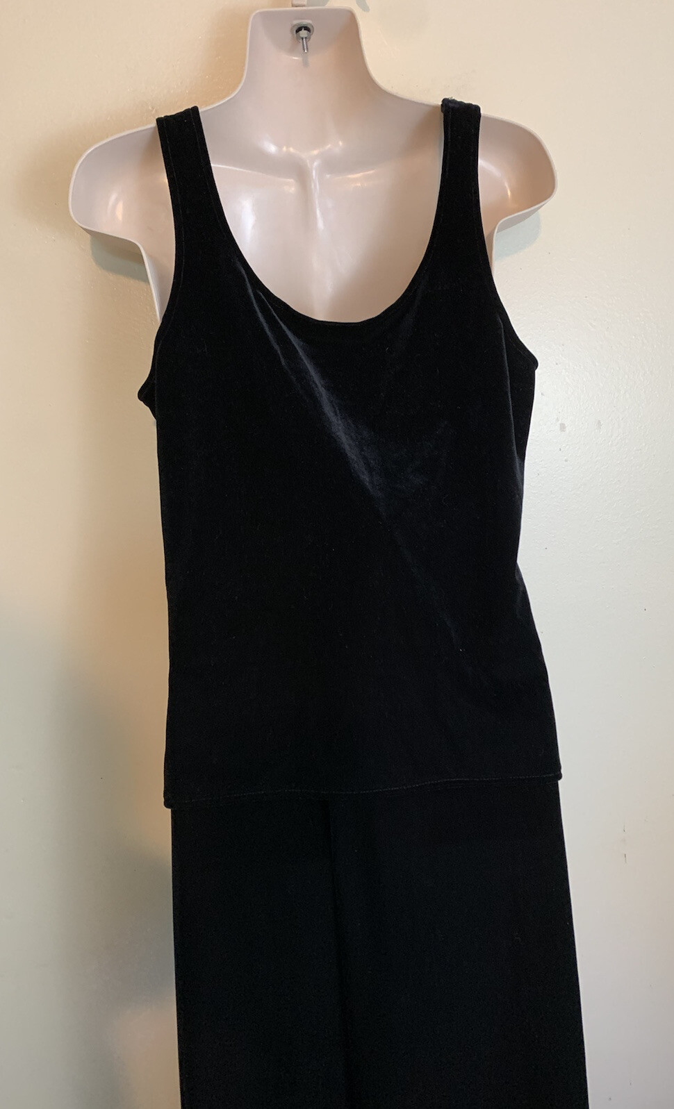 JR NITES CALIENDO Black 2pc Velvet Formal Gown Top Skirt Set size M