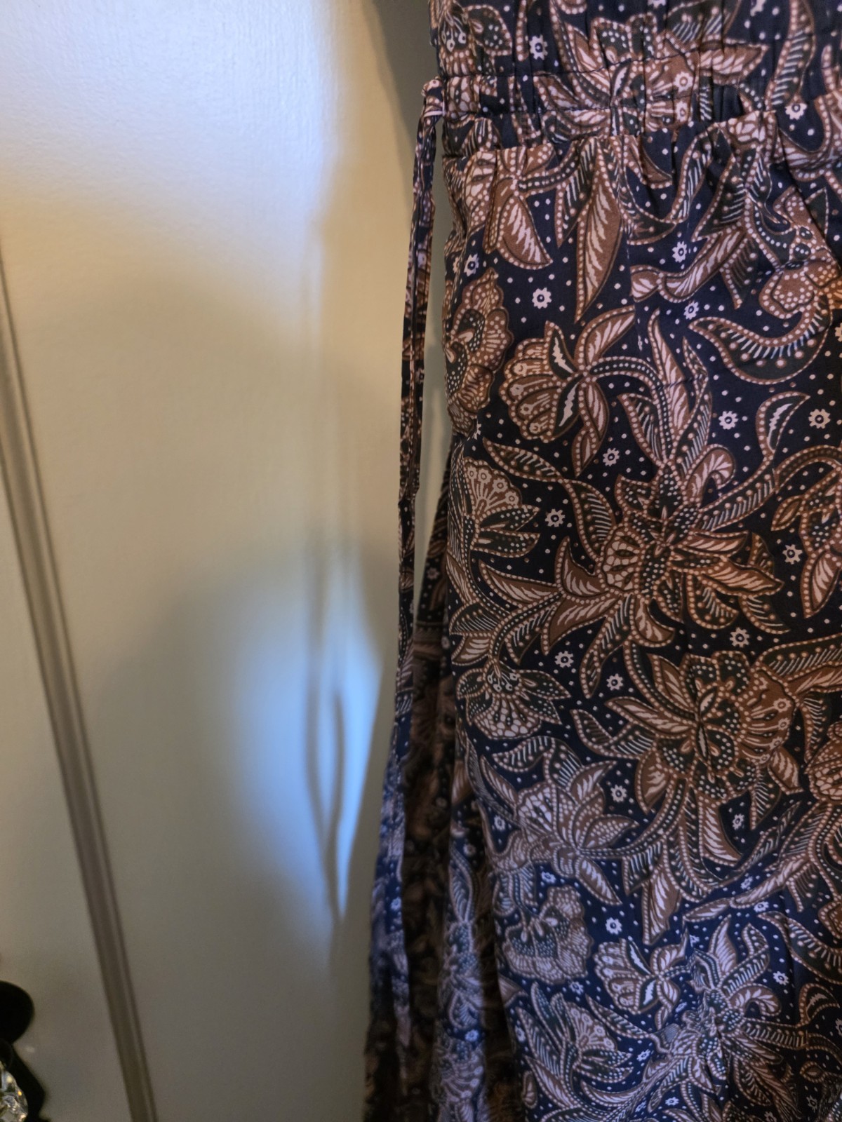 Madewell Smocked Bubble Hem Midi Dress Paisley Berry Sz 10 NWT
