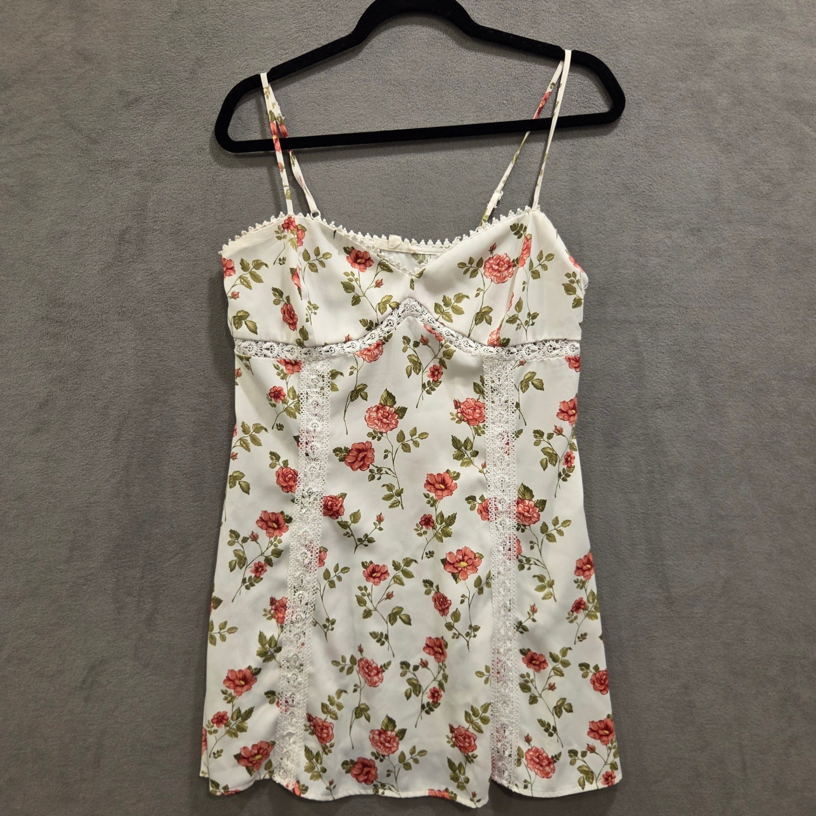 L.A. Hearts Y2K Floral Lace Mini Dress Women Medium Coquette Fairy Romantic