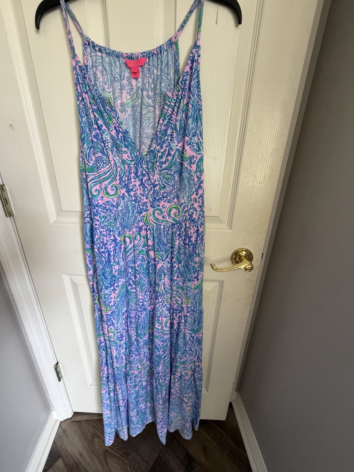 Lilly Pulitzer Maribella Halter Maxi Dress Lilac Rose We Mermaid It Sz XL