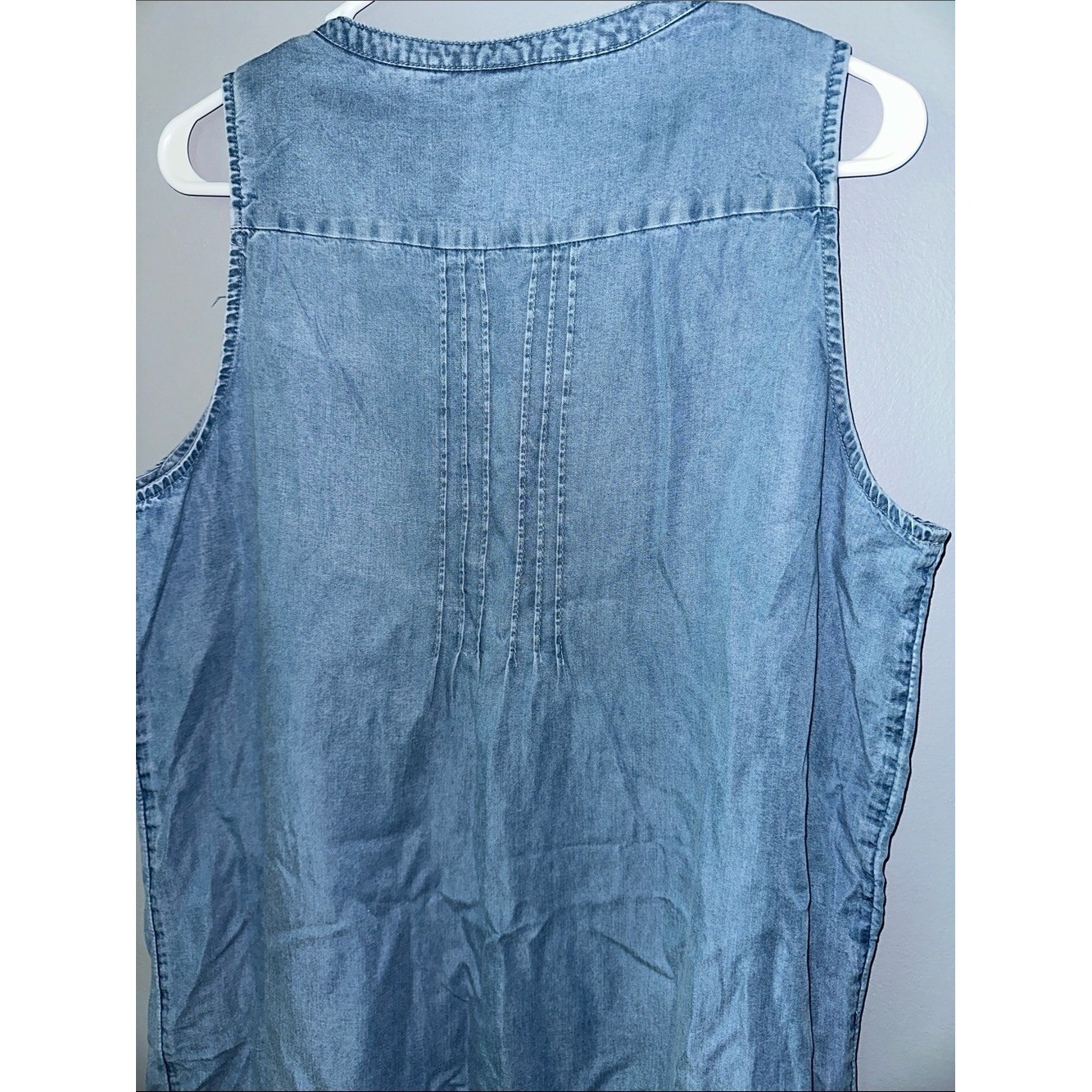 Coldwater Creek NWT Denim Midi Dress blue women’s size medium