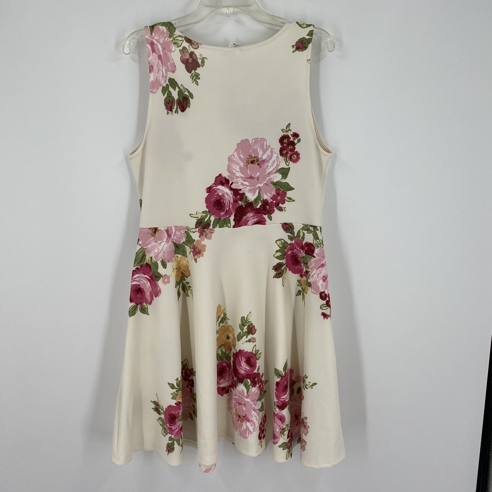 Agnes & Dora Women’s Scoop Neck Sleeveless Floral Mini Fit and Flare Dress XL