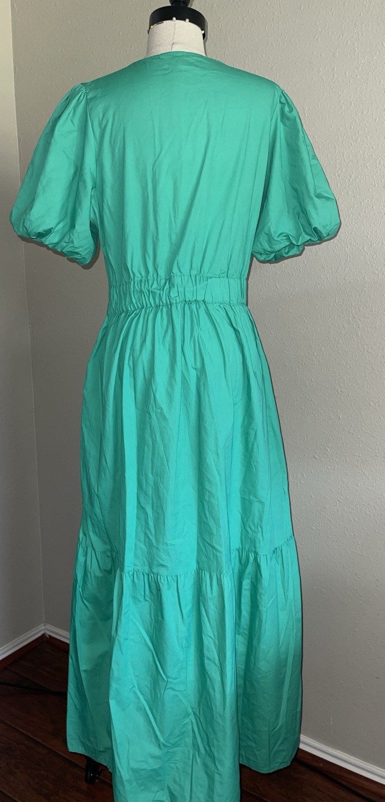 a French Connection Women’s Bubble Sleeve Poplin Maxi Dress M