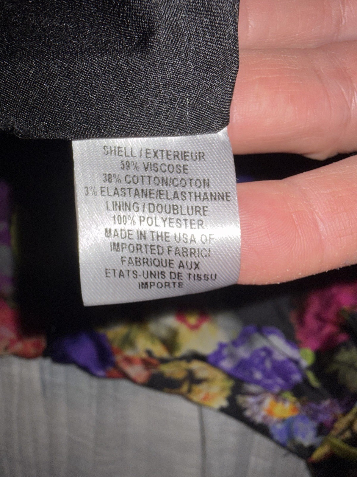 MILLY NY Satin Vibrant Watercolor Black Floral Dress Women’s Size 10 Sweatheart