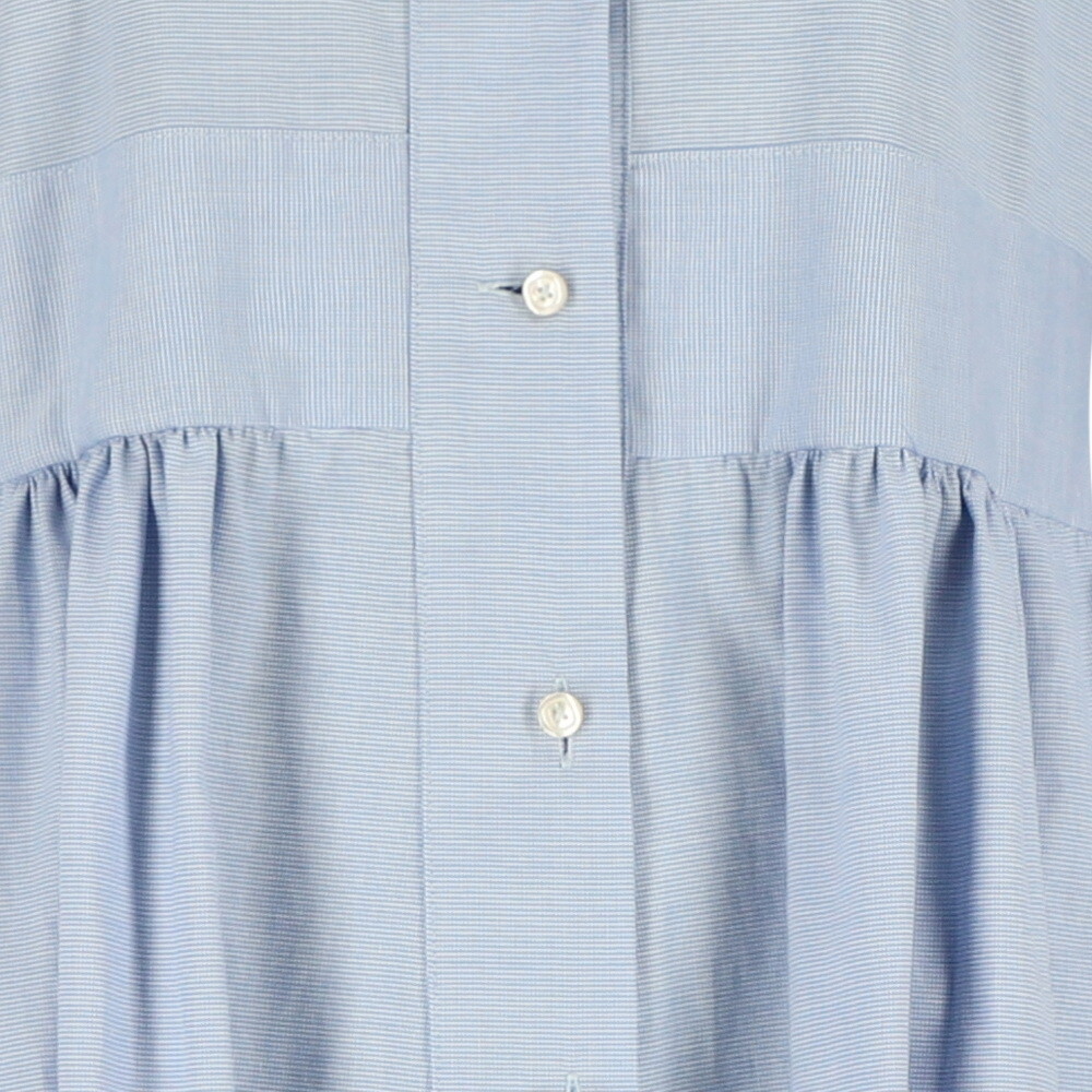 Neri Blusenkleid Damen Hellblau Baumwolle Gr. L italienisch (ehem. UVP € 899 )