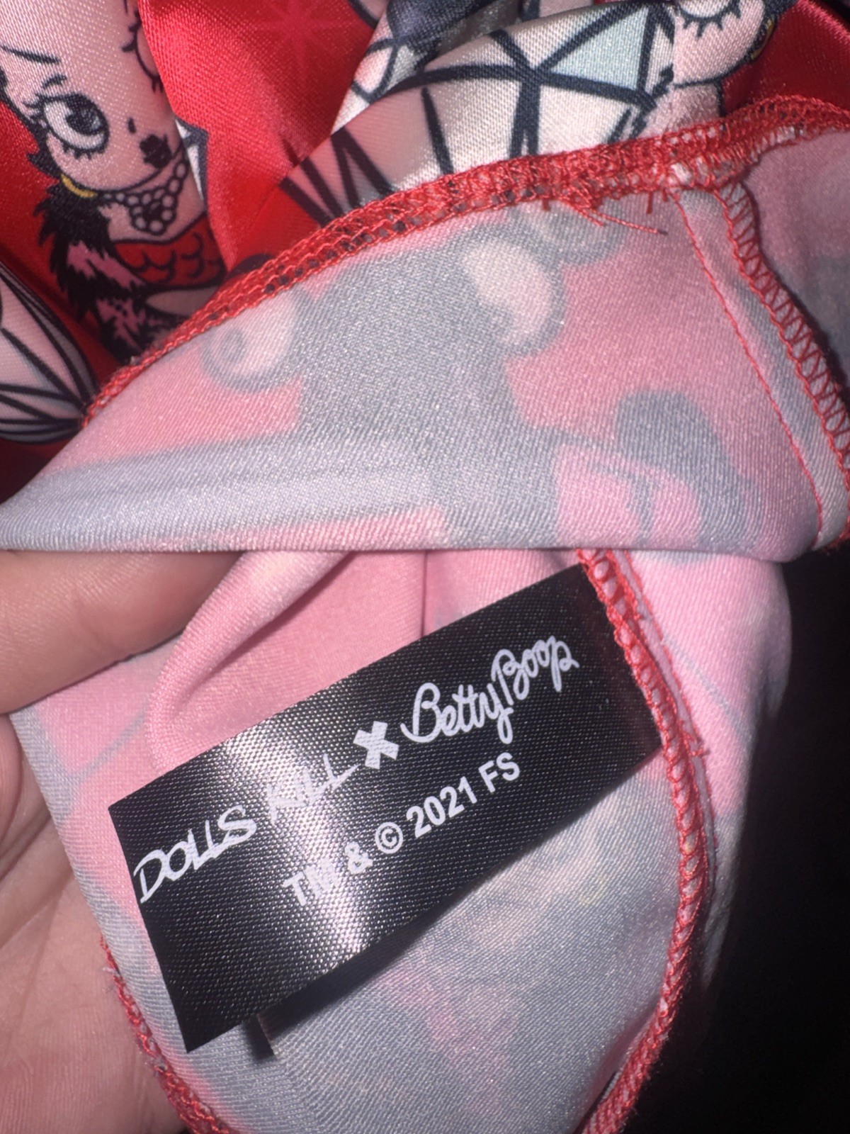Dollskill Betty Boop Lover Catch A Kitten Satin Dress Limited Edition M NWT