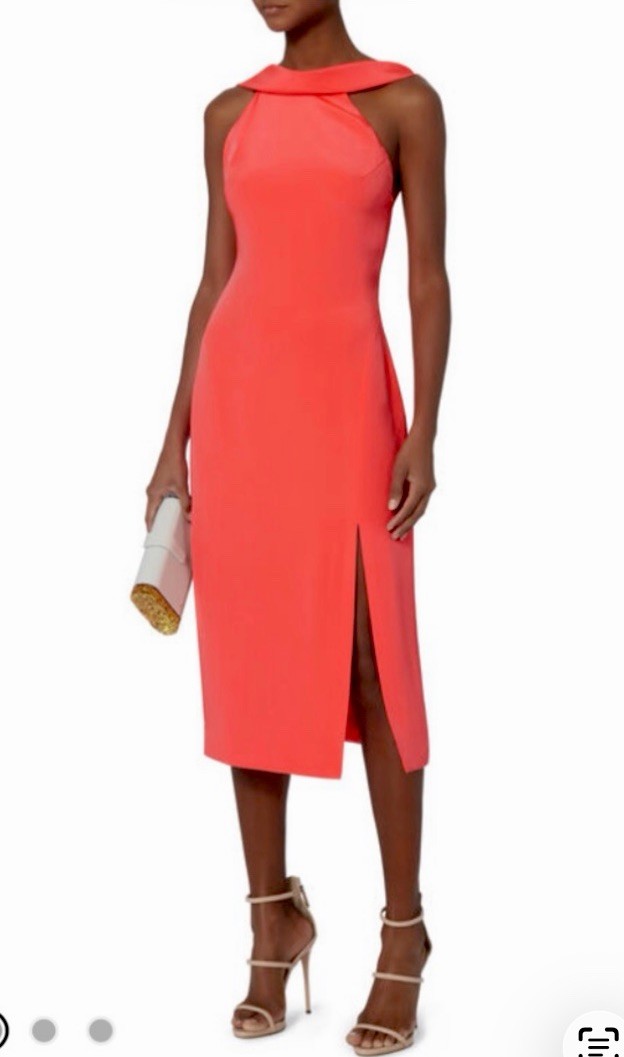 Sz 8 Cushnie et Ochs Pink Anna Open Back Silk Mini Dress