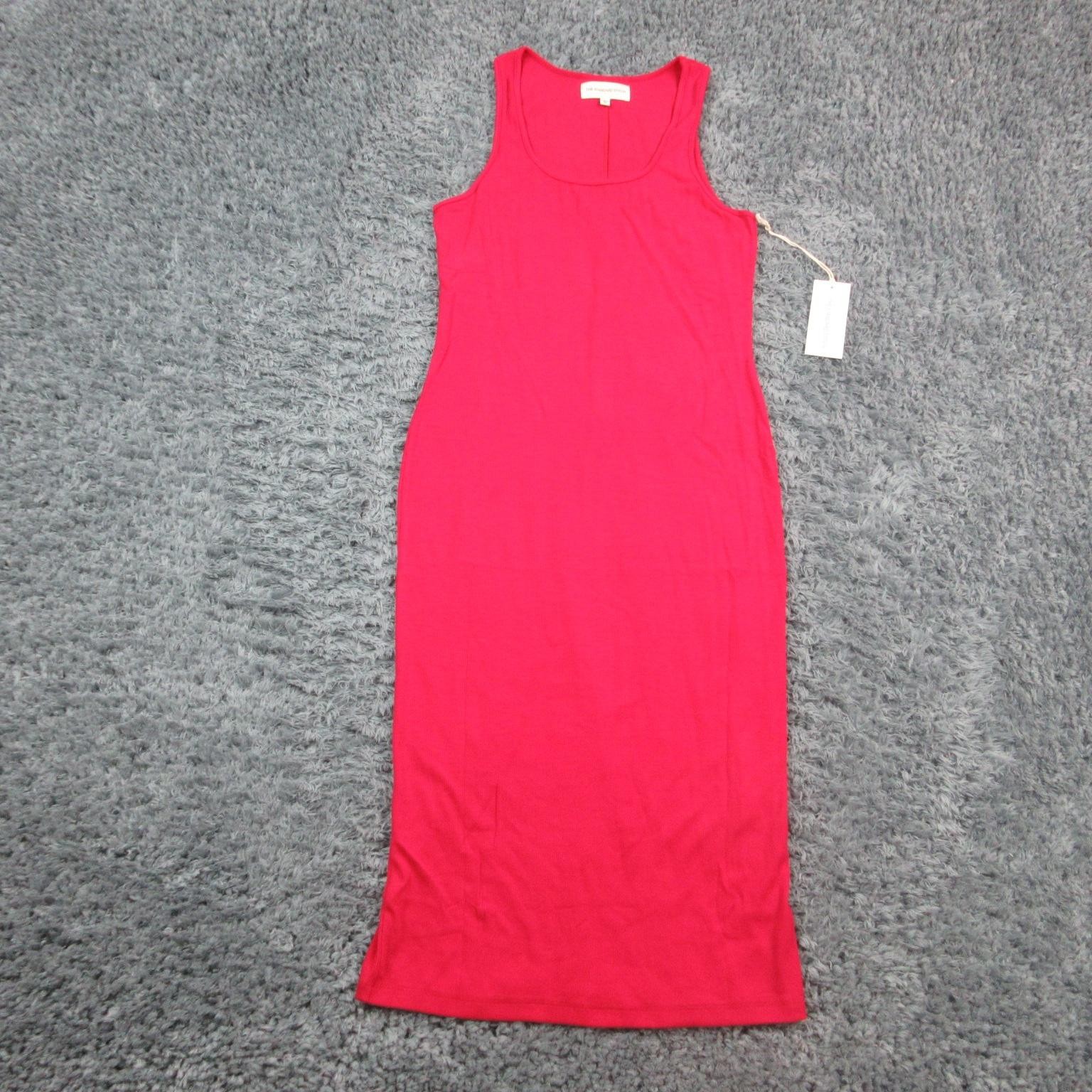 The Standard Stitch Dress Womens Large Ribbed Tank Midi Made in USA Tencel NWT