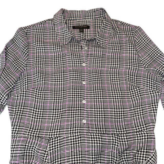 Banana Republic Plaid Shirt Dress Career Casual Workwear Petite 10
