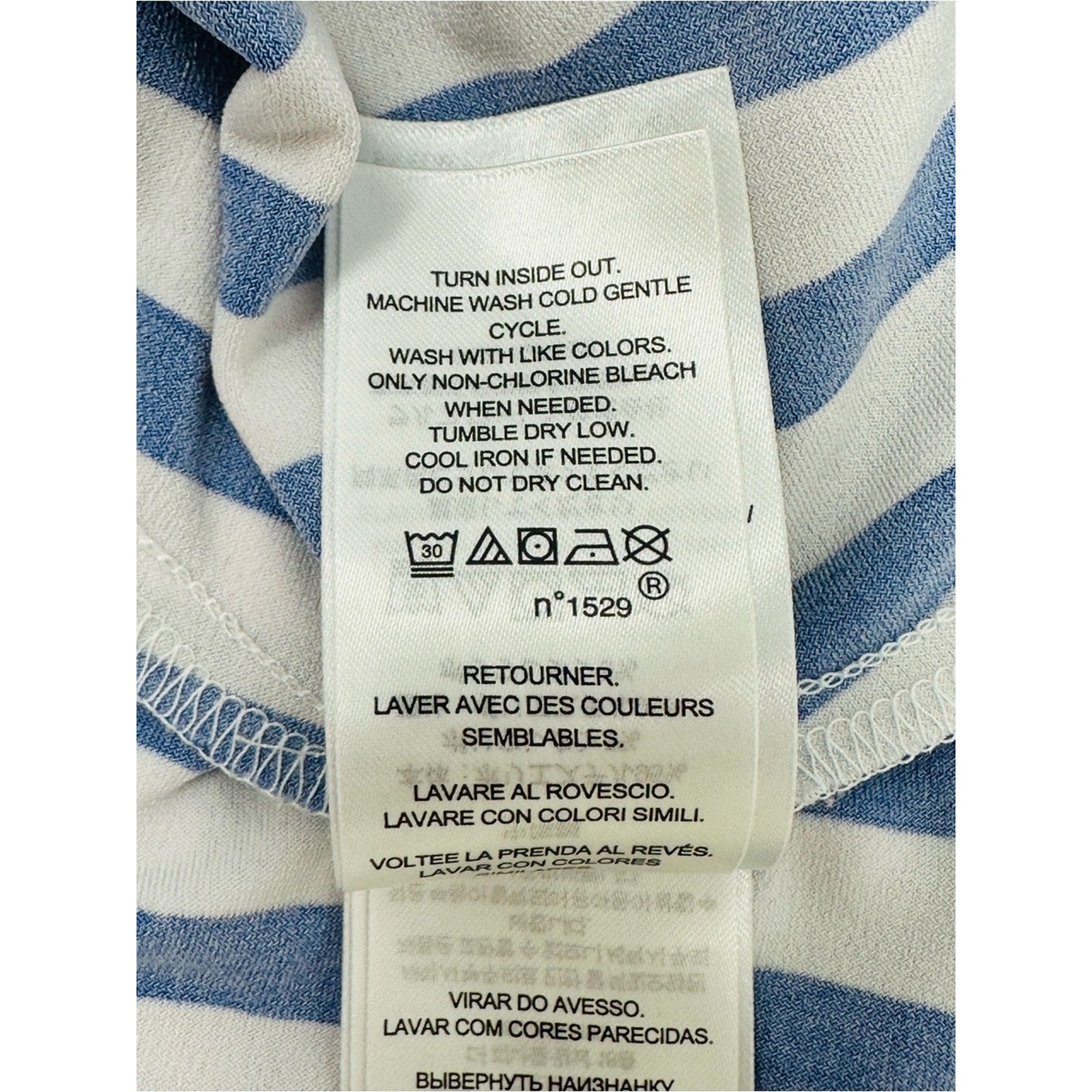 Lauren Ralph Lauren Blue White Striped Surplice Midi Dress Size 6 Coastal Preppy