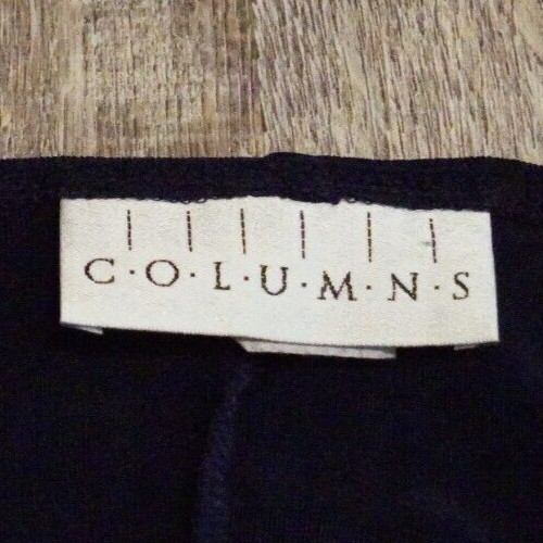 Columns Dress Womens Medium Blue Solid Knee Length Long Sleeve tie in front ++++