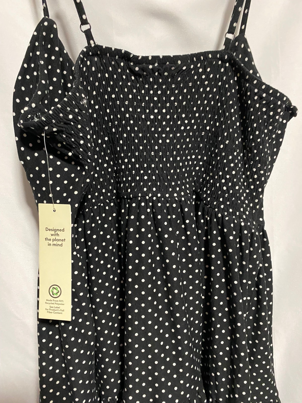No Boundaries Women’s Tiered Mini Dress Sizes (M 8-10) (L 12-14) NWT Polka Dot