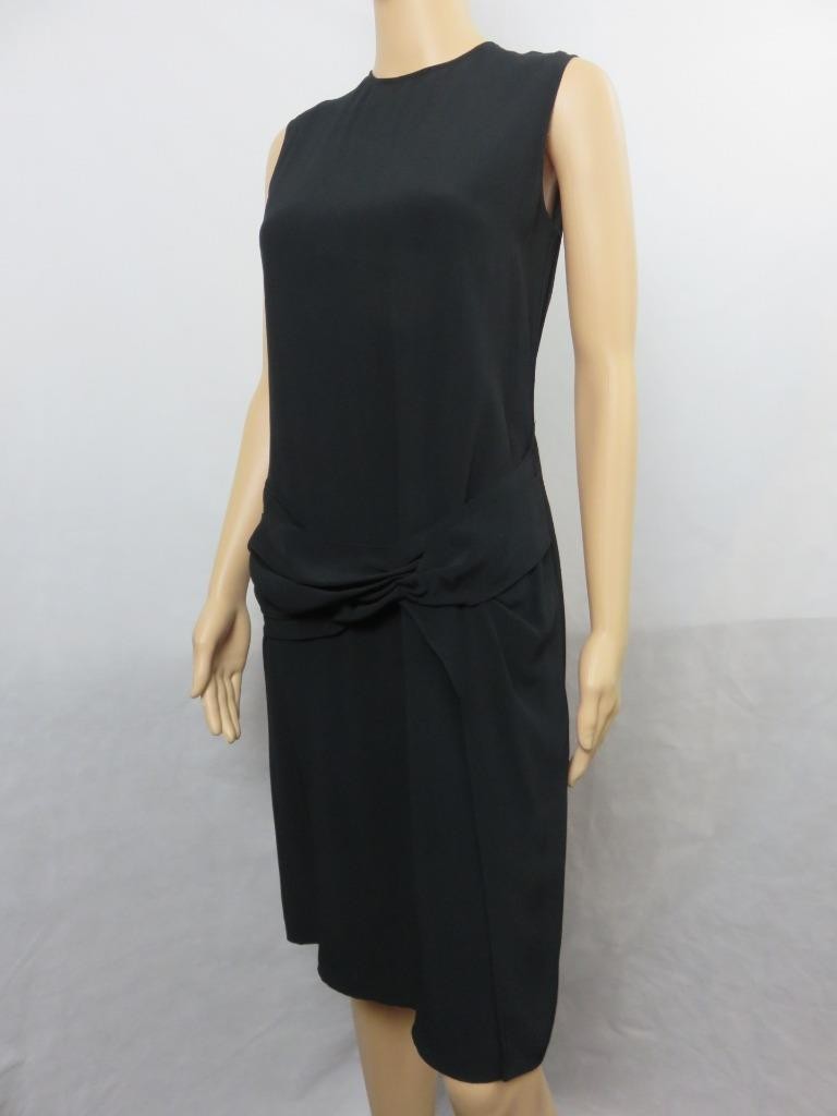 NEW Cedric Charlier Black Sleeveless Drop Waisted Dress Size 6 NWOT