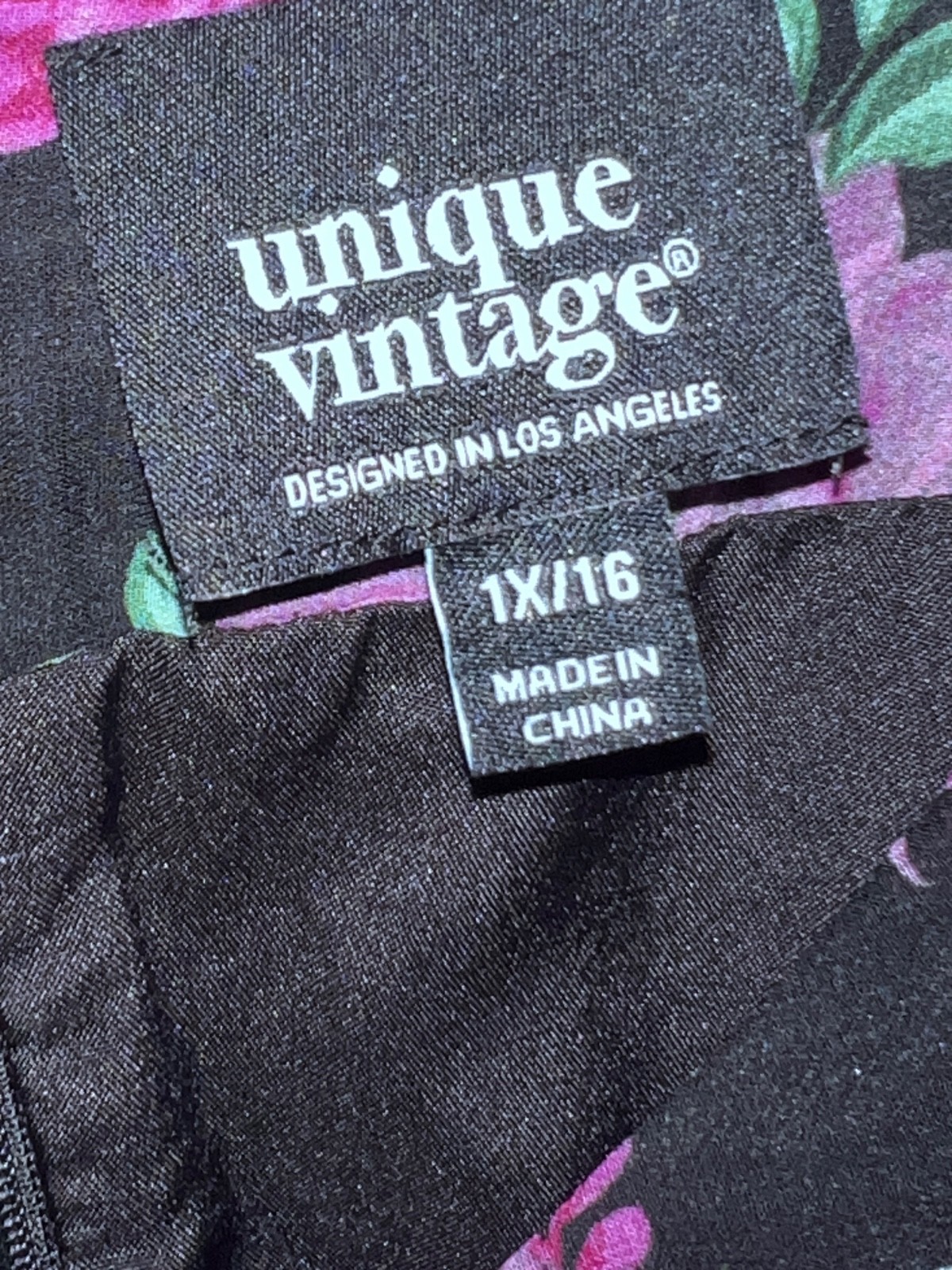 UNIQUE VINTAGE BLACK & PURPLE FLORAL REED SWING DRESS – NEW – REG AND PLUS SIZES