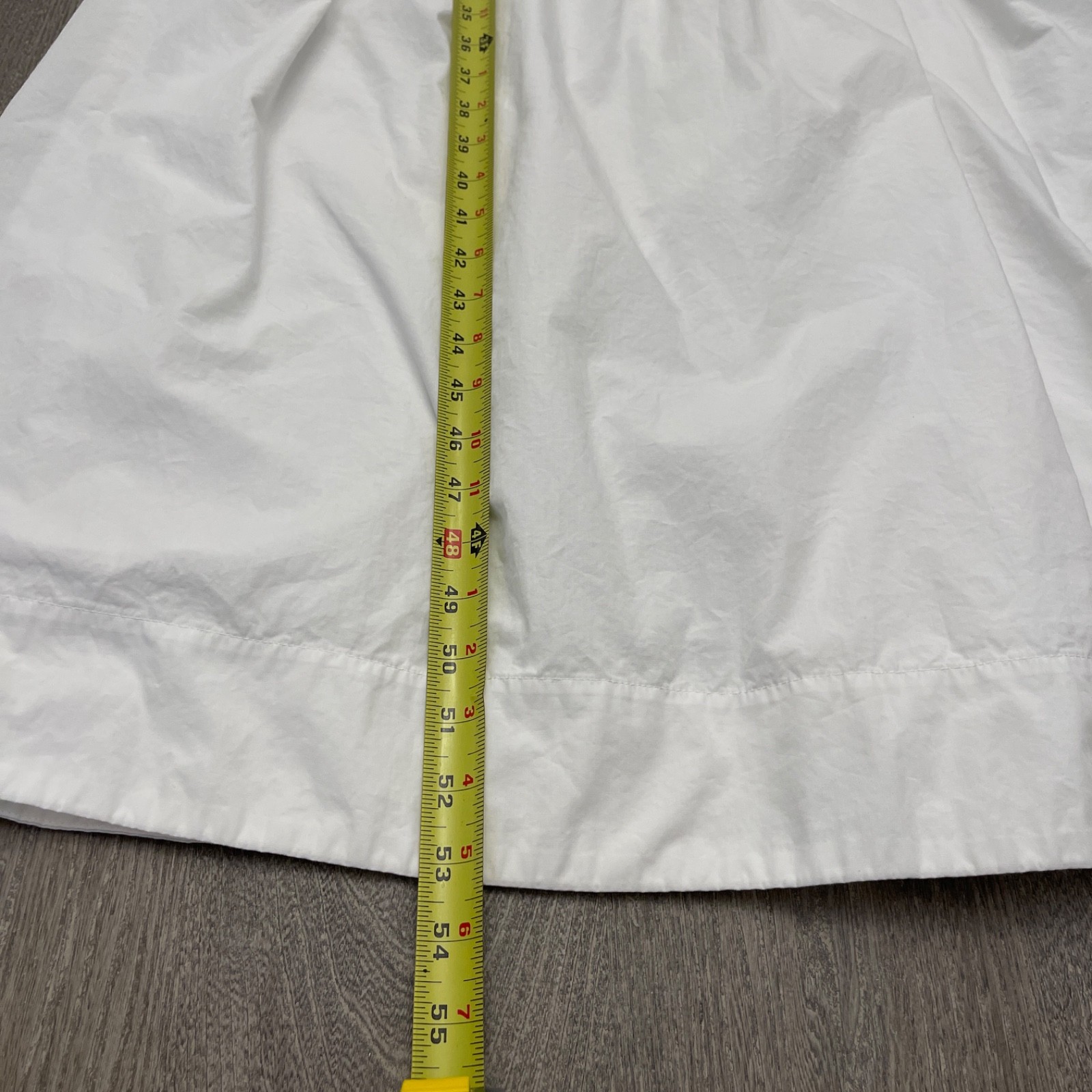 Babaton Aritzia Wordly Poplin Midi Dress Women’s Size L White Drop Waist Lined