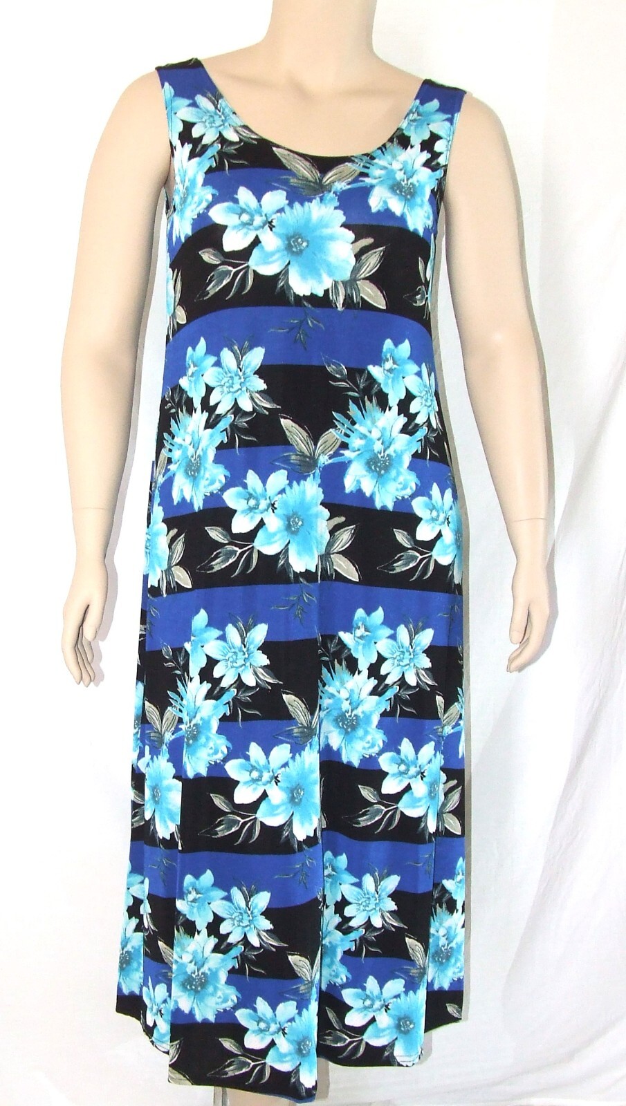 Travel Knit Dress, long A-Line Tank, Stretchy NO-IRON poly/span, #071