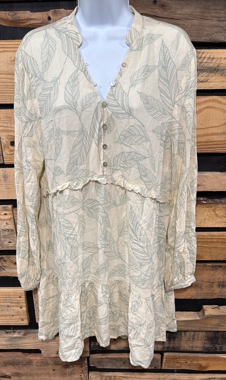 The Normal Brand Alexis Tiered Peasant Dress In Palm Desert Print Women’s Small