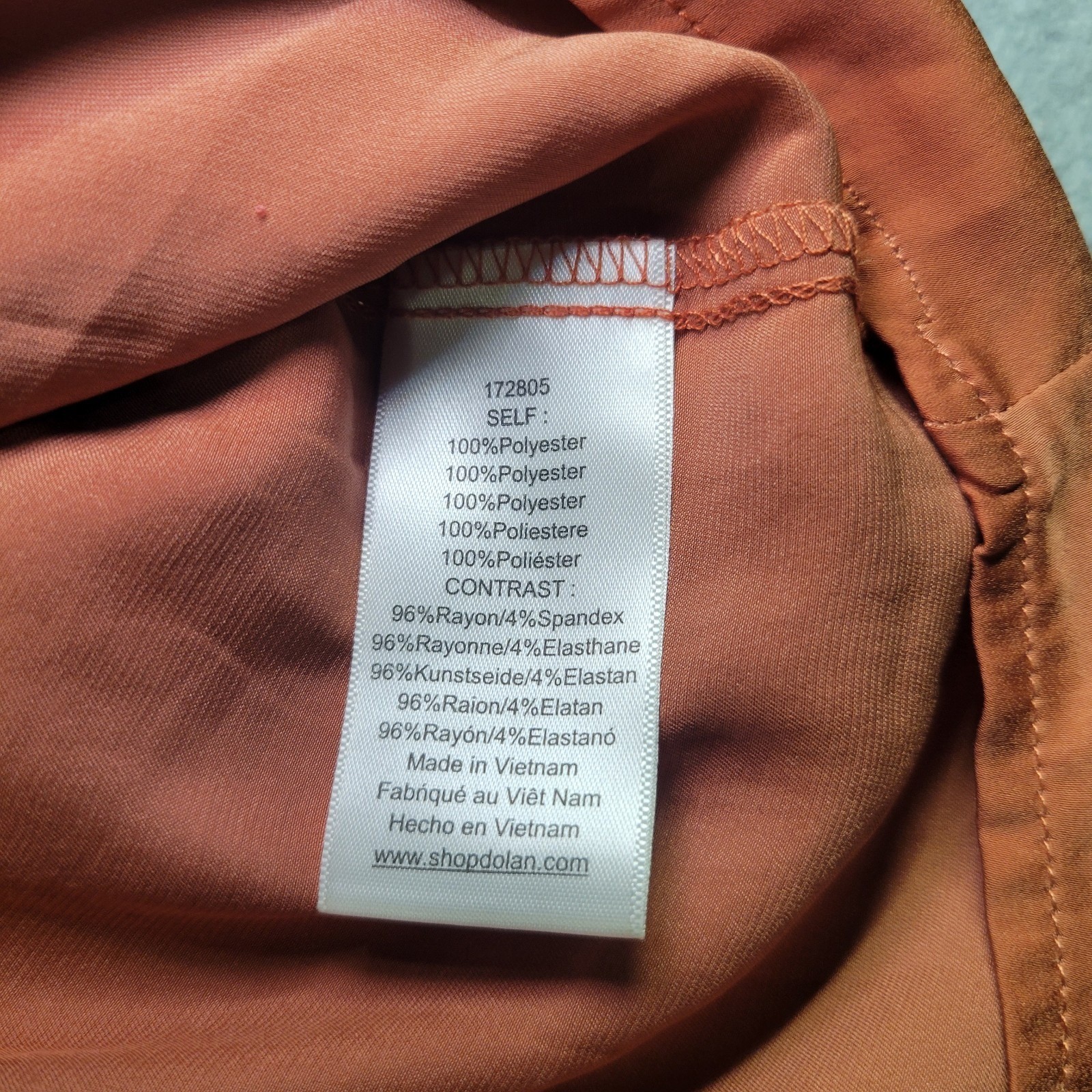 Dolan Left Coast Collection Mixed Media Tank Dress Rose Terracotta V-Neck Small