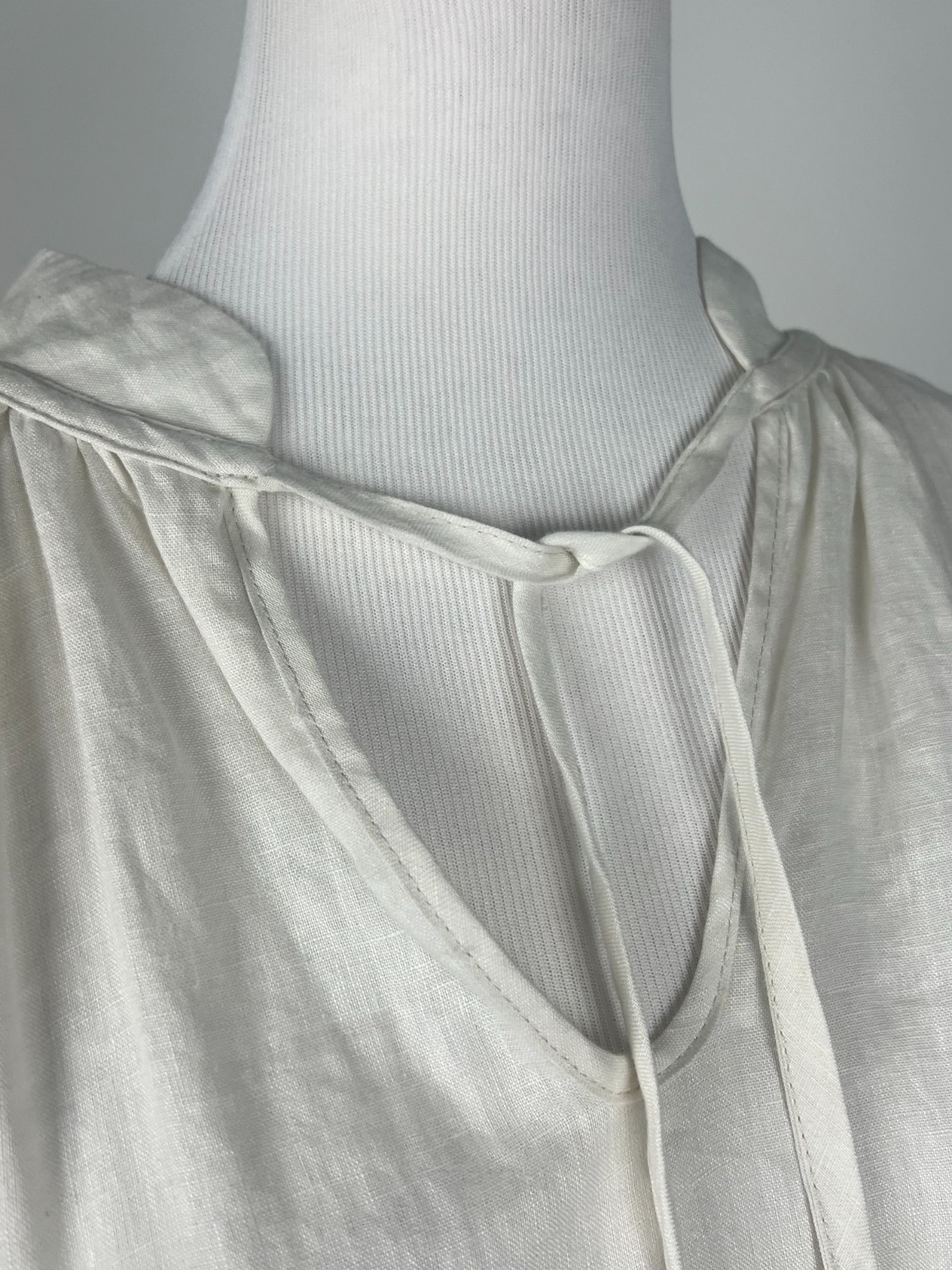 *NWT* DEVOTION TWINS L/S Oversized Billowy Linen ‘Emmi Dress’ – M, Ecru
