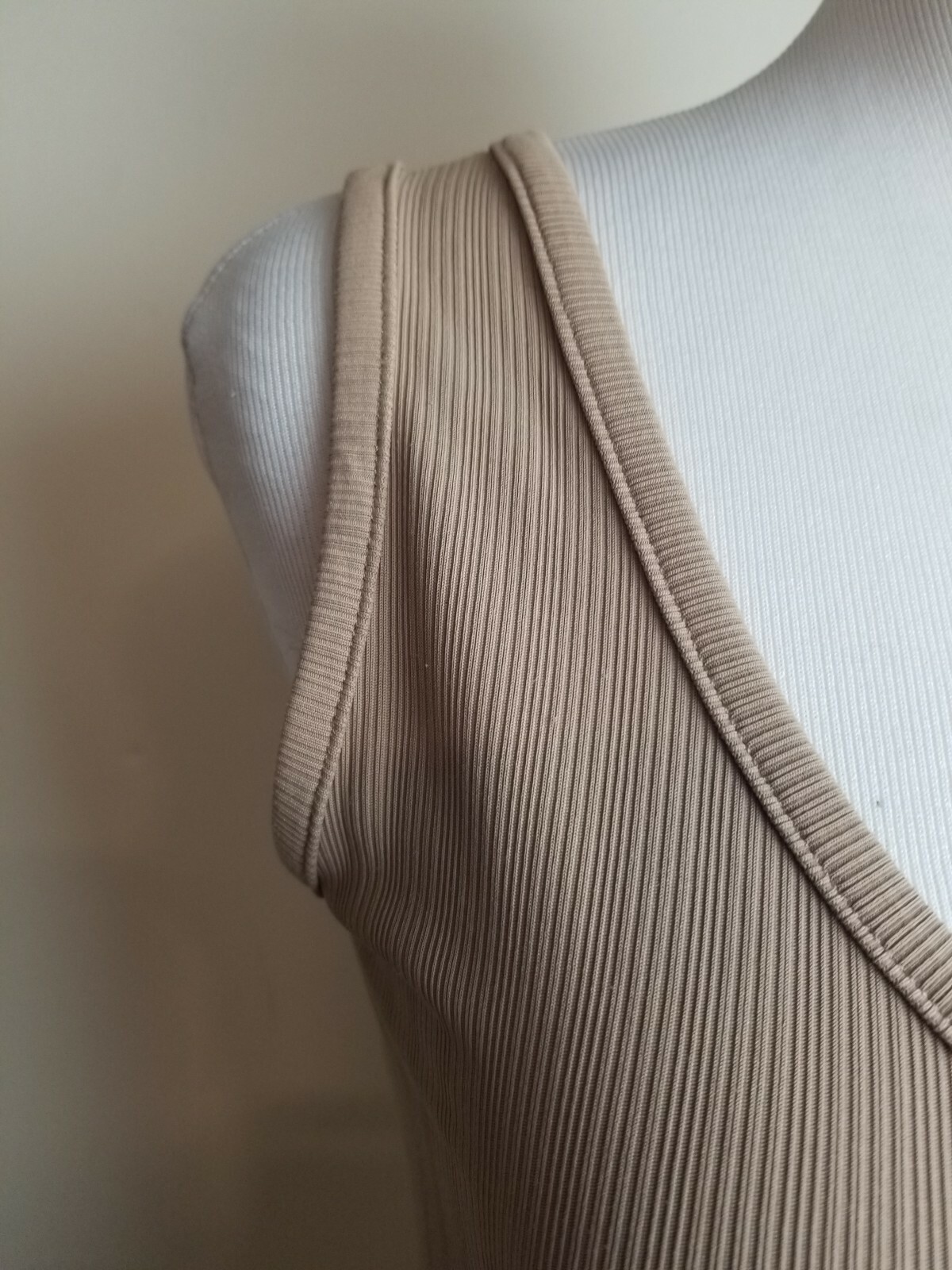 Range PARIS MAXI DRESS womens xs FULL LENGTH long beige FRANCE ribbed tight slit