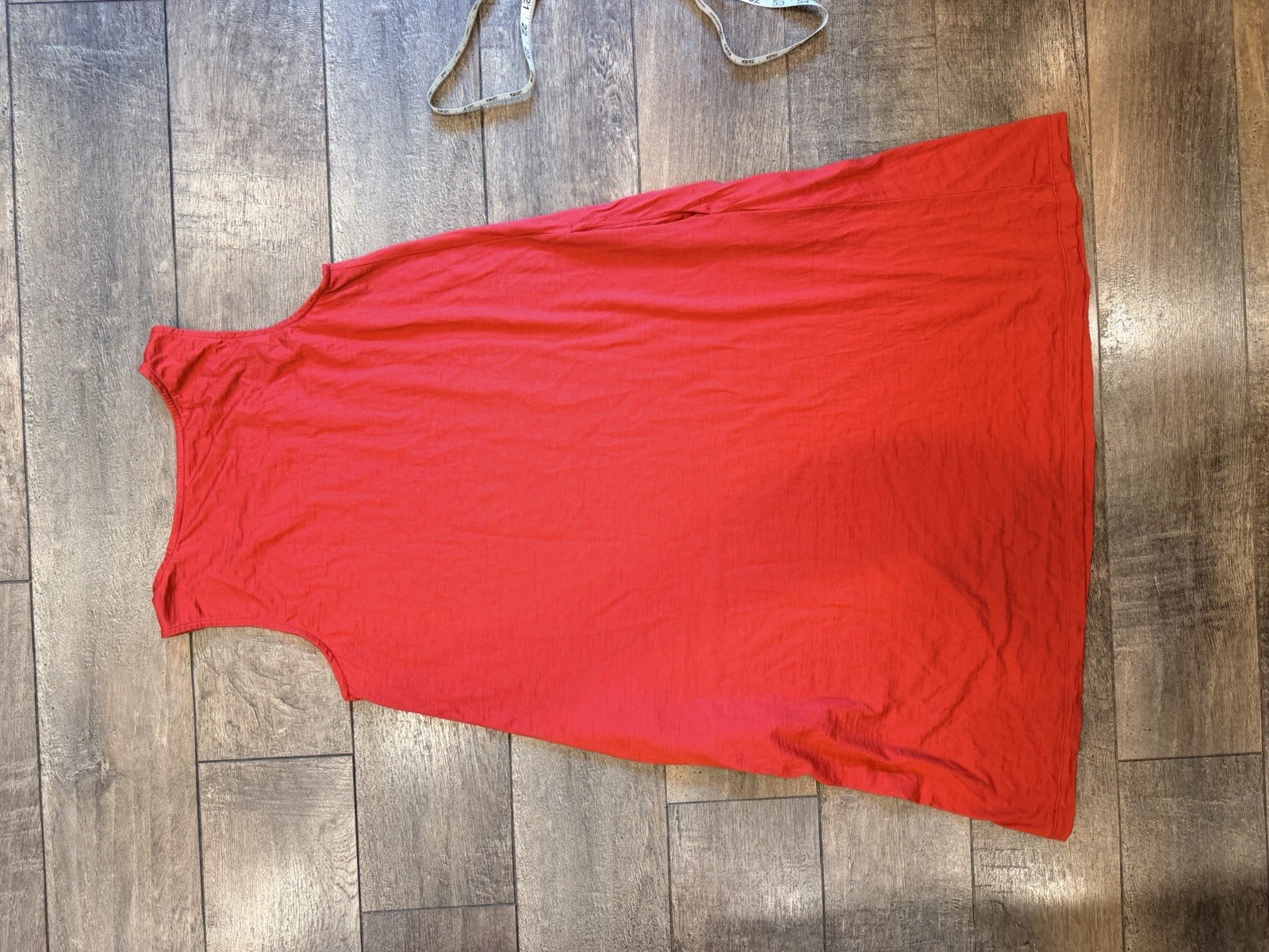 Women’s Sleeveless Wooland Merino Wool Tank Dress Red Orange Medium Camellia