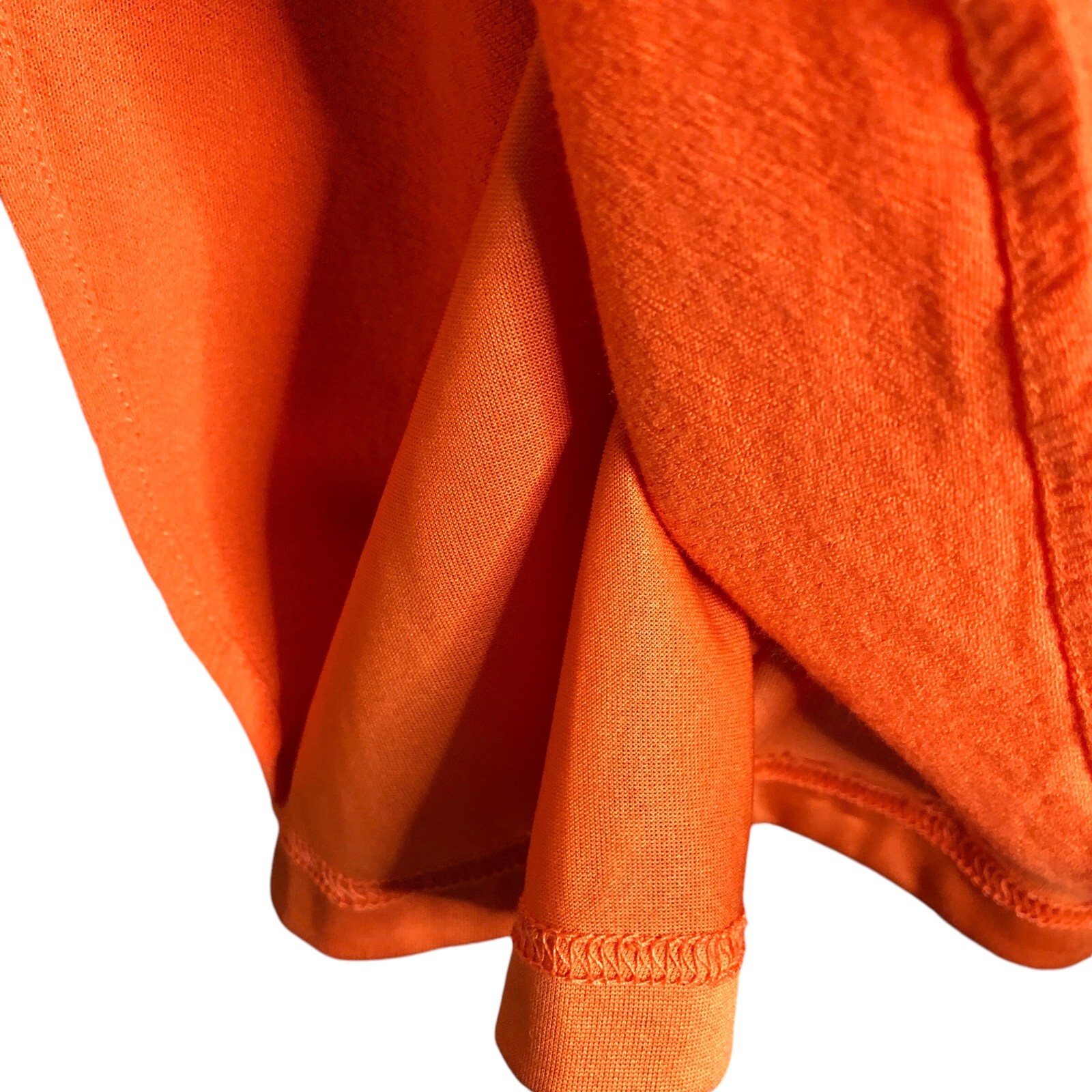 In Loom Boho Peasant Dress Medium Orange Green Embroidered Pullover Boho Tunic