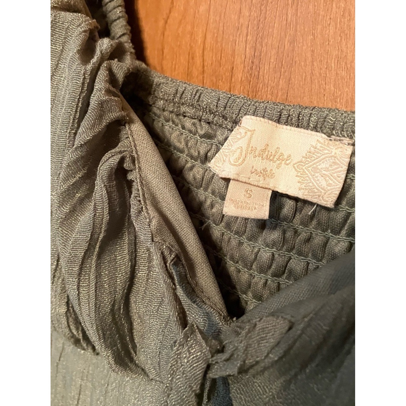 Altered State/Indulge Ruffle Strap Midi Dress in Sage Green Cottage Core Sz Smal